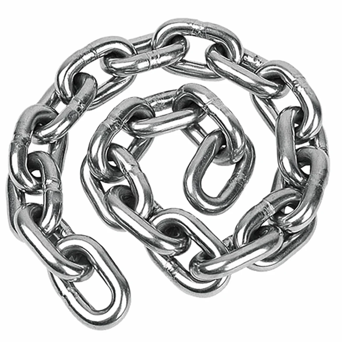 Cadena de acero inoxidable DIN 766 eslabones cortos 2 mm 2 m 316 V4A