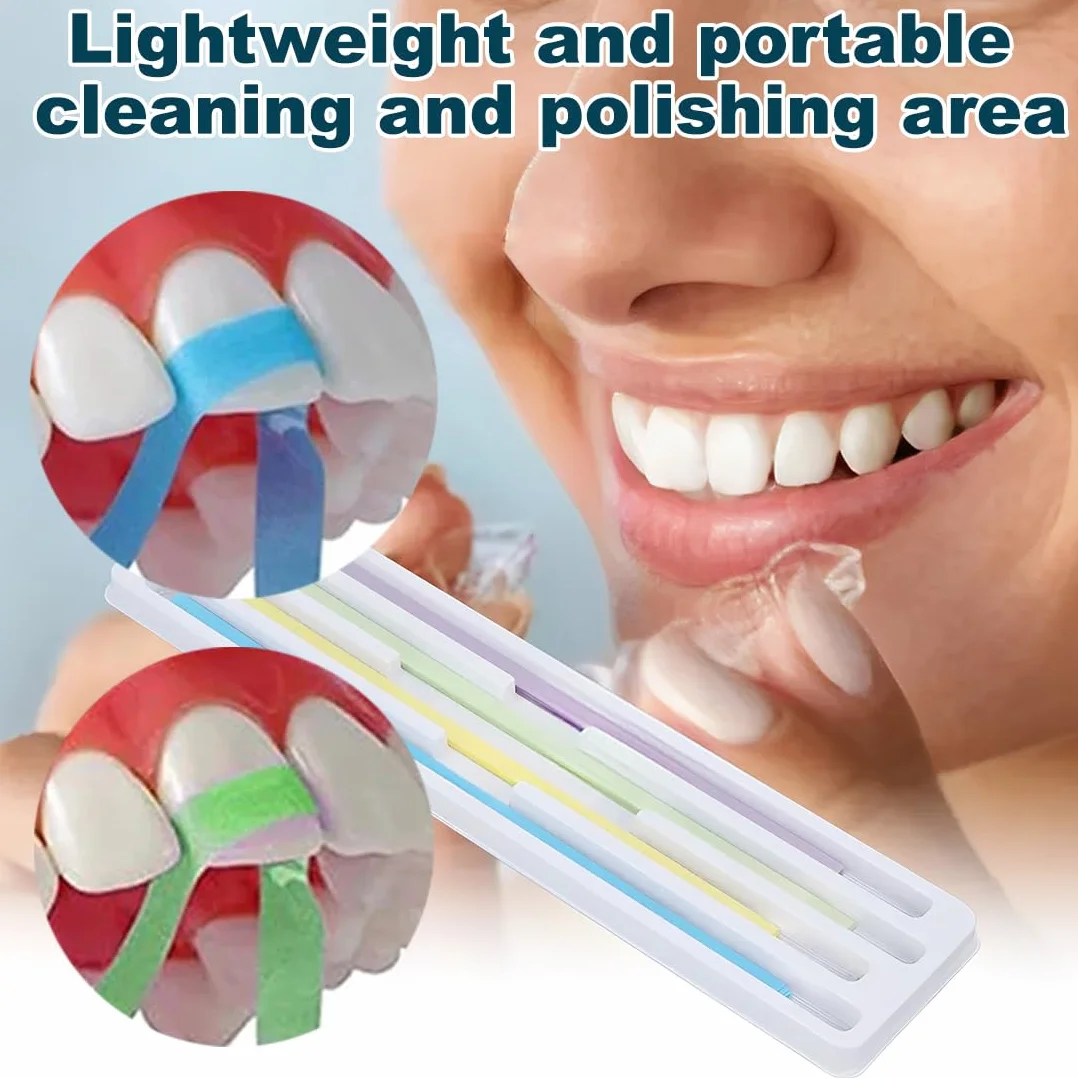 Tira De Pulido Dental Abrasivos Limpieza Profunda Dientes 4 Colores