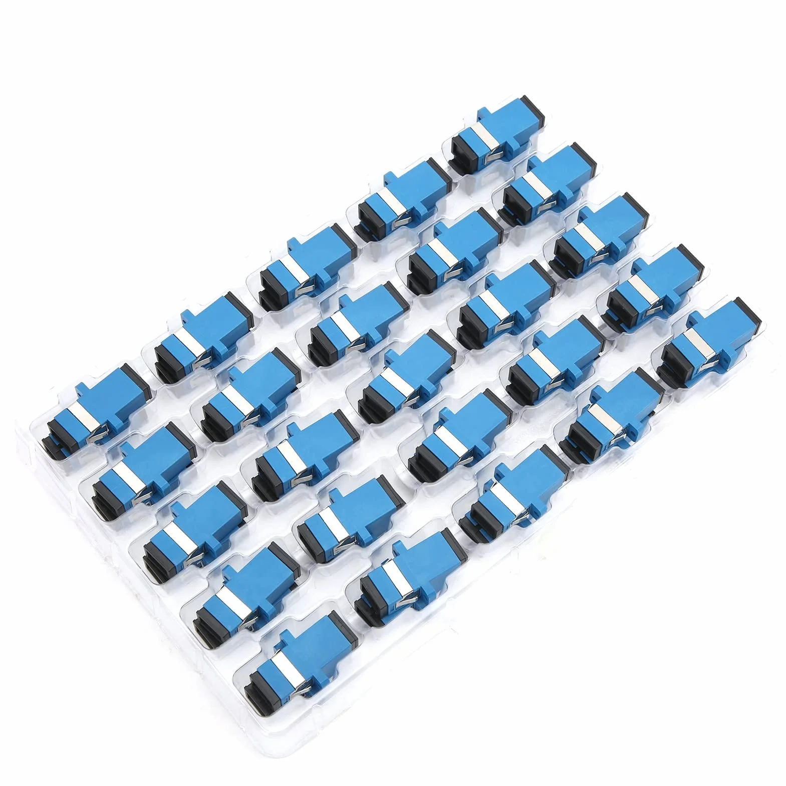 Acoplador SC-SC Fibra Óptica 50 Piezas Brida Simple Adaptador Conector Industrial