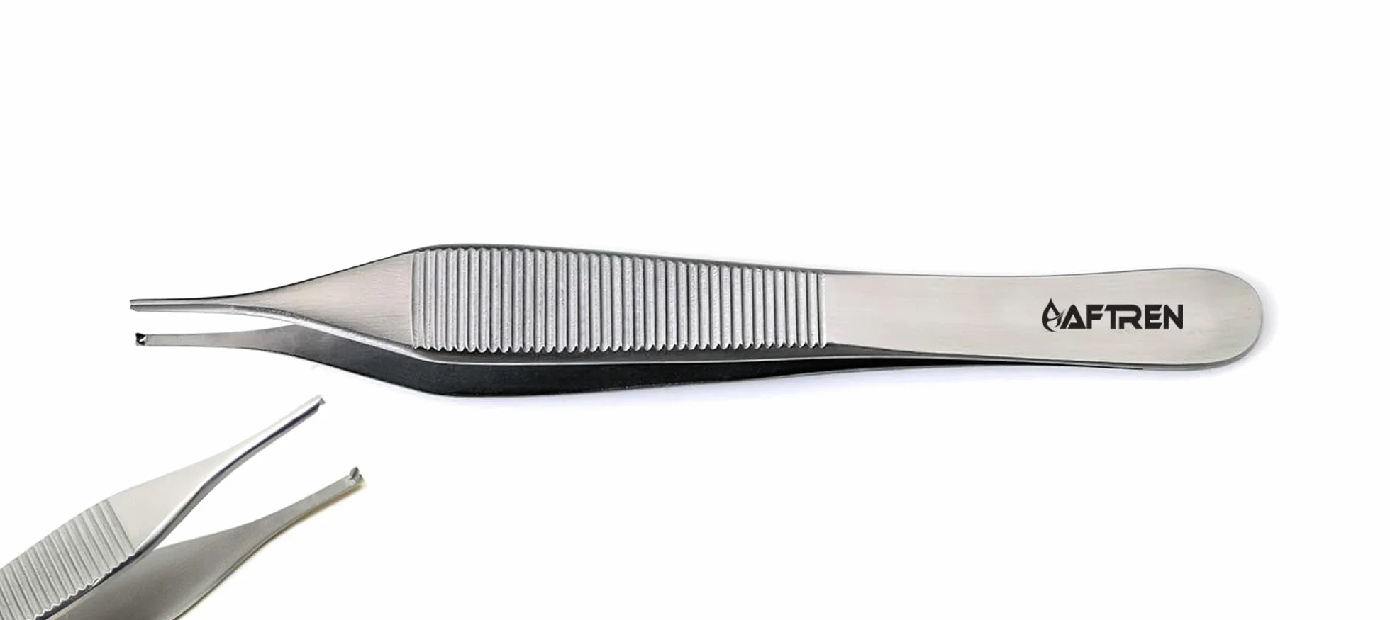 Pinzas Adson Kocher 1x2 dientes acero inoxidable punta fina para vendajes suministros hospitalarios veterinarios