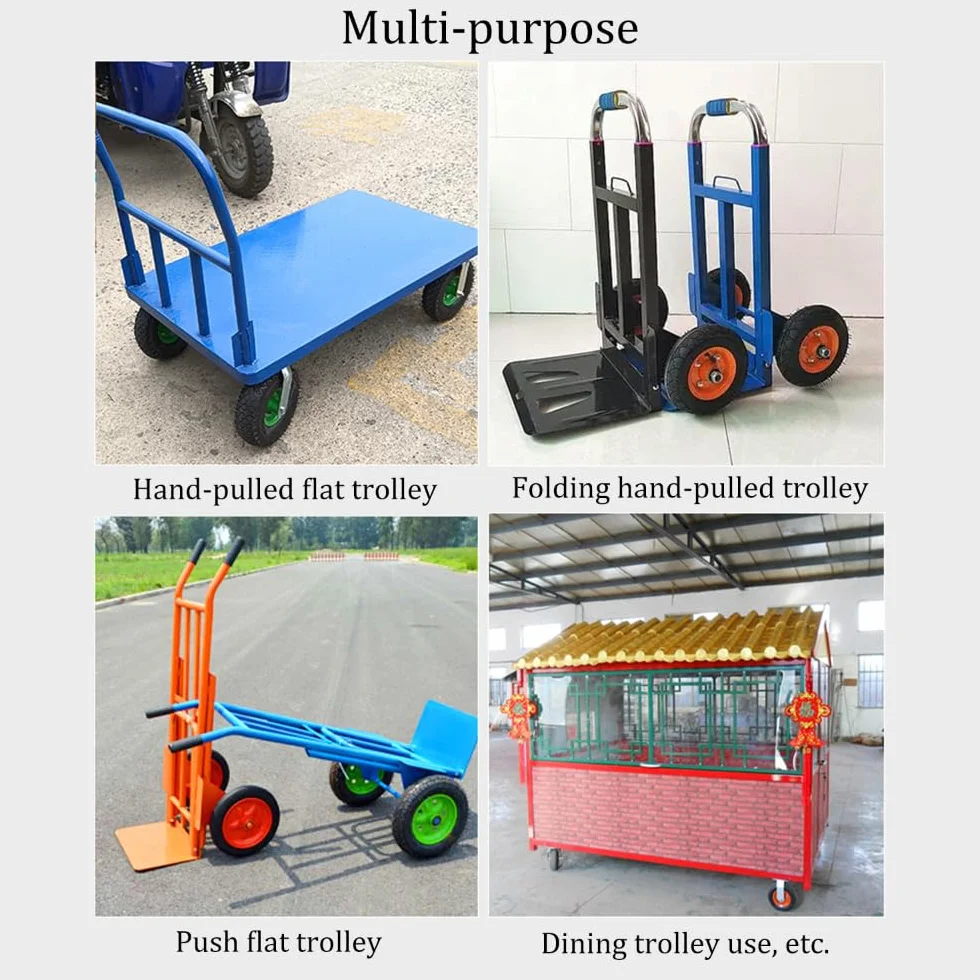 Ruedas Para Muebles Pesados 215mm Juego de 4 Ruedas Giratorias con Cubos de Acero Amortiguadores Neumáticos