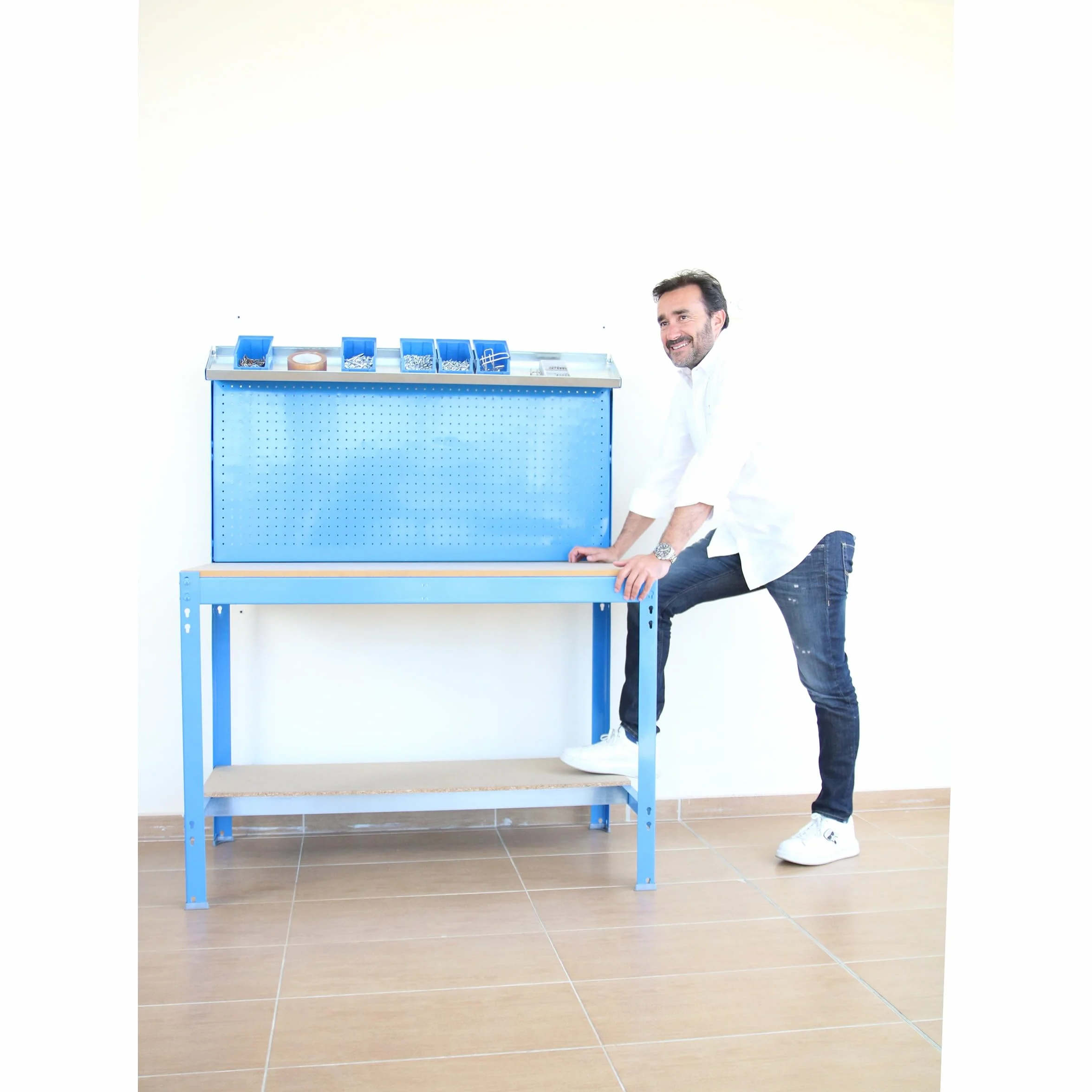 Simon Rack Mesa de Trabajo Taller 400 kg 1445x910x610 mm Antracita/Madera BT3