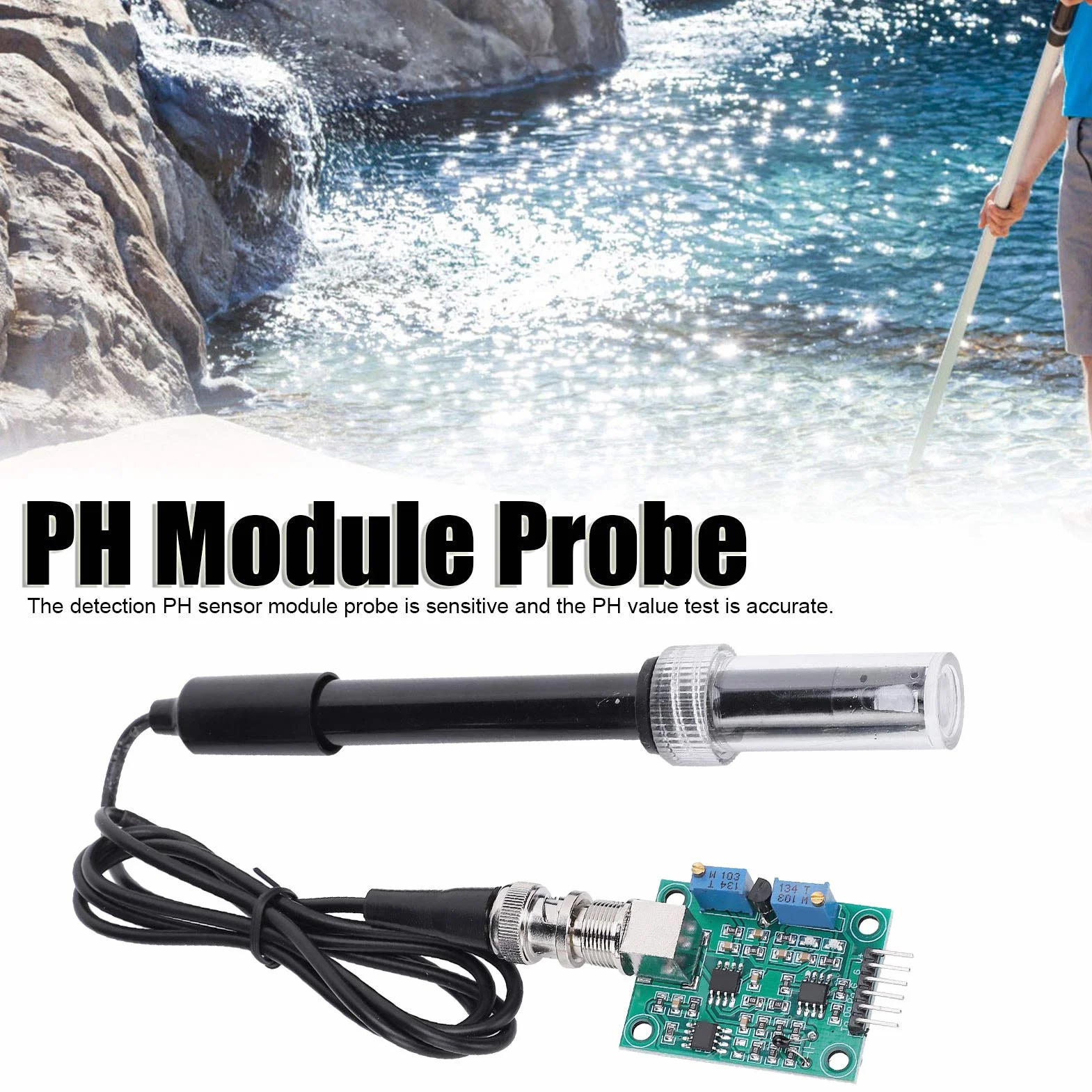 Módulo de sensor de detección de valor de PH 0-14PH Herramienta de inspección industrial