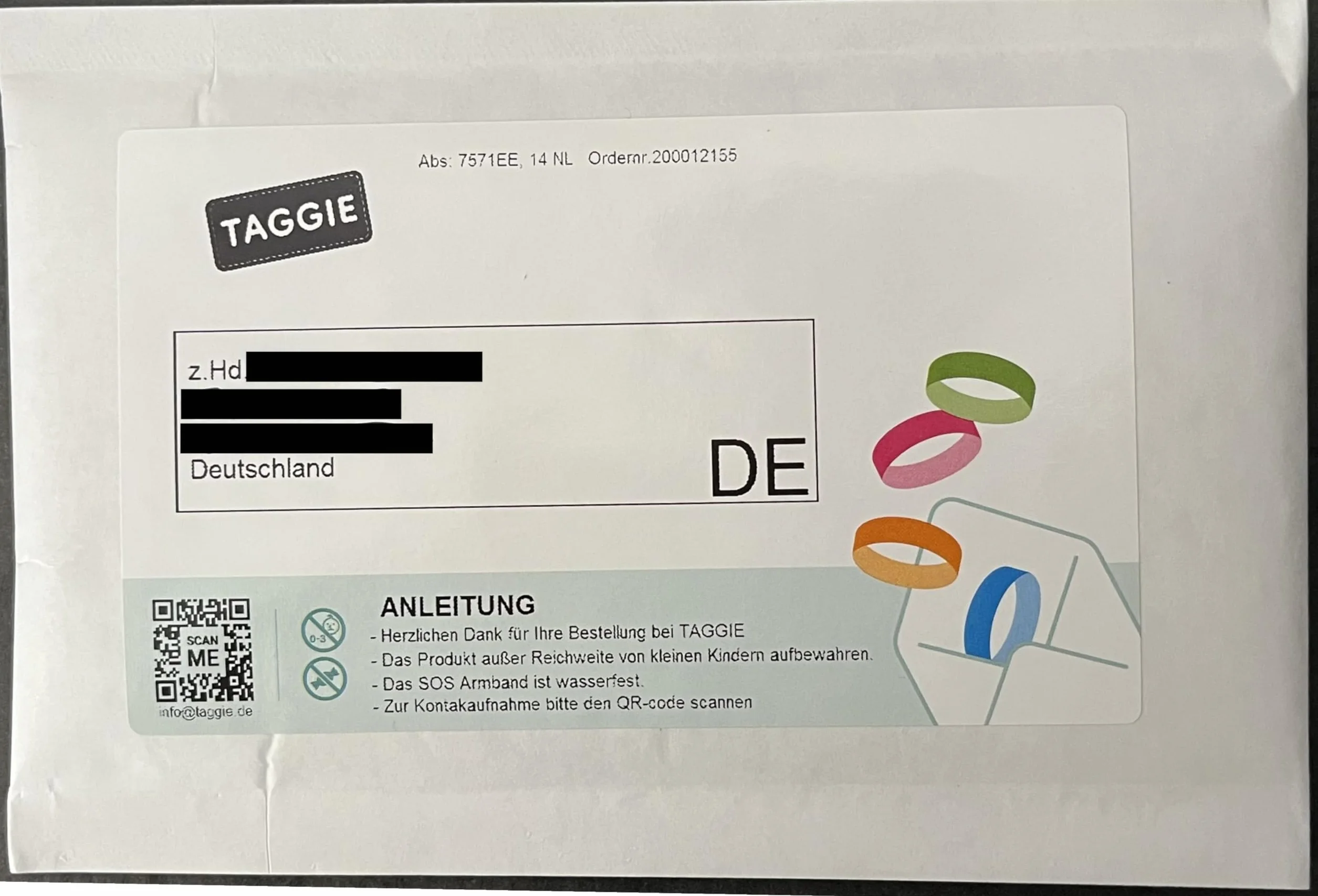 Pulsera SOS para niños y personas mayores – Personalizable – Pulsera de emergencia de silicona – Identificación médica – Resistente al agua