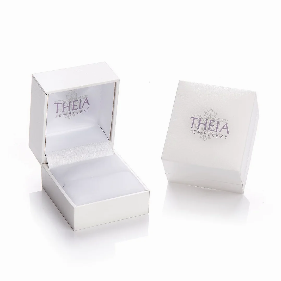 Theia Anillo de Bodas de Oro Blanco y Amarillo de 9k de 6 y 7mm Celta, Altamente Pulido