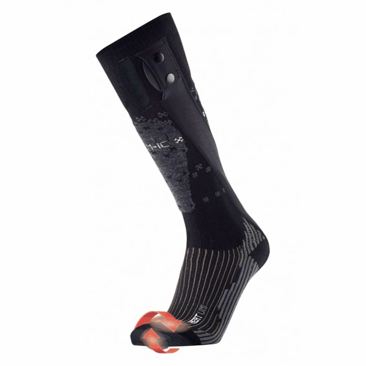 Therm-ic PowerSocks Heat Fusion - Calcetines térmicos sin batería (talla: 45.0-47.0, negro)