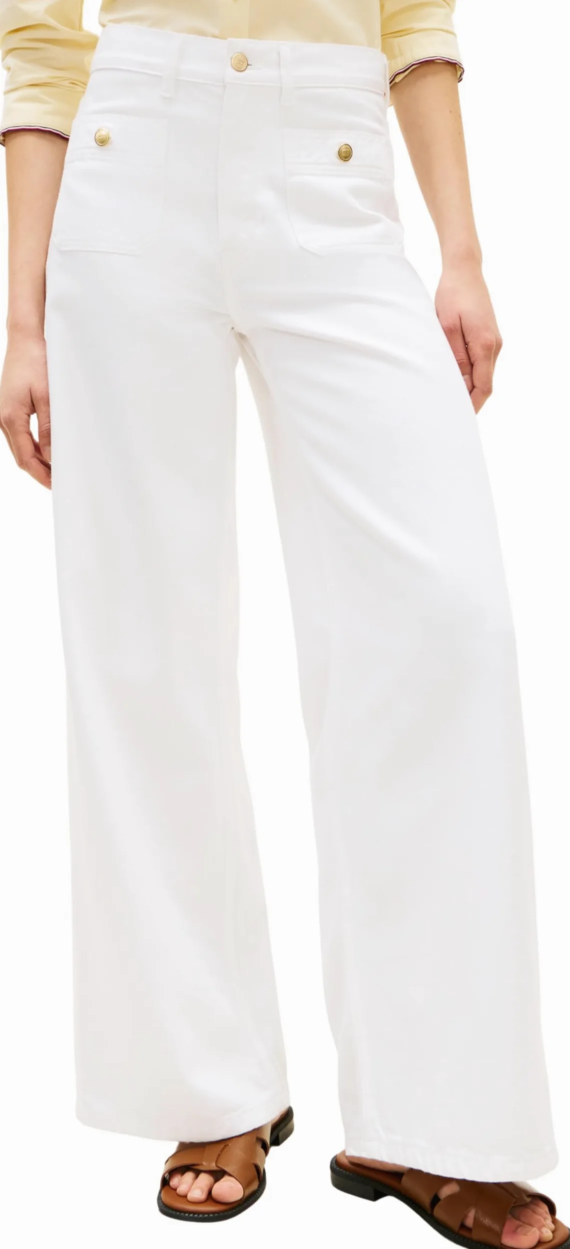 Tommy Hilfiger Dnm Clr 70's Wide Leg HW Ww0ww48576 - Otros Pantalones Vaqueros Mujer