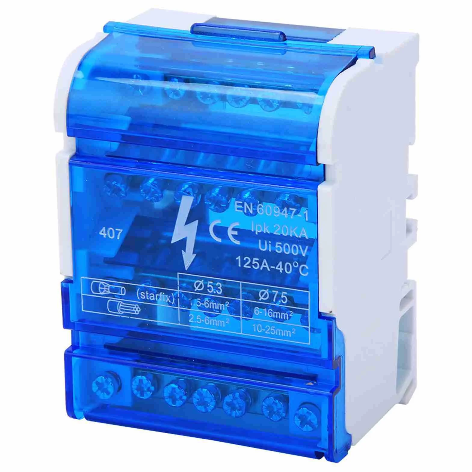 Caja de Distribución de Cables 4 Niveles 407, 4 Entradas 24 Salidas, Tapa Transparente