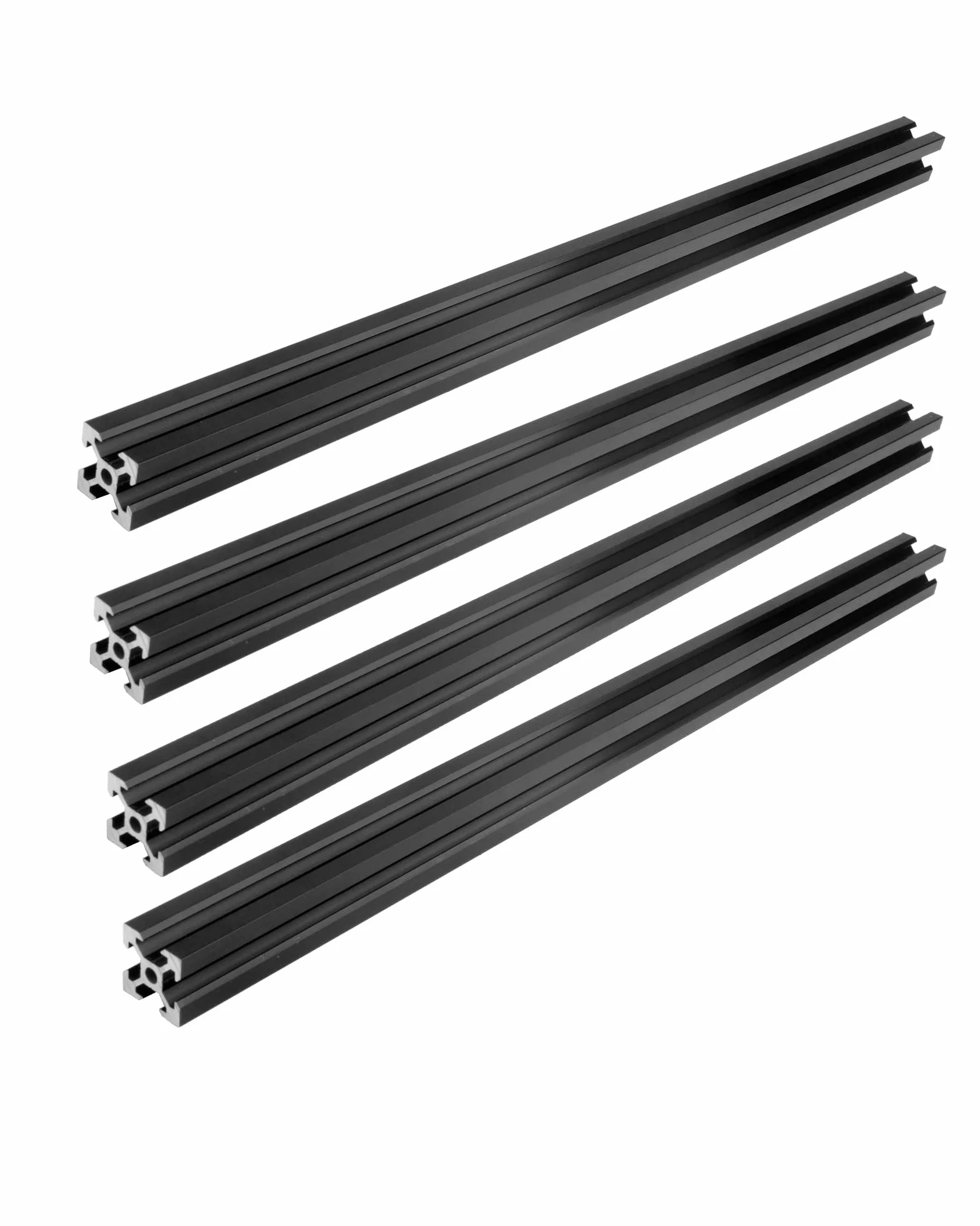 Perfil de aluminio extrusión carril lineal 2020 V negro estándar europeo 700 mm para impresoras 3D CNC