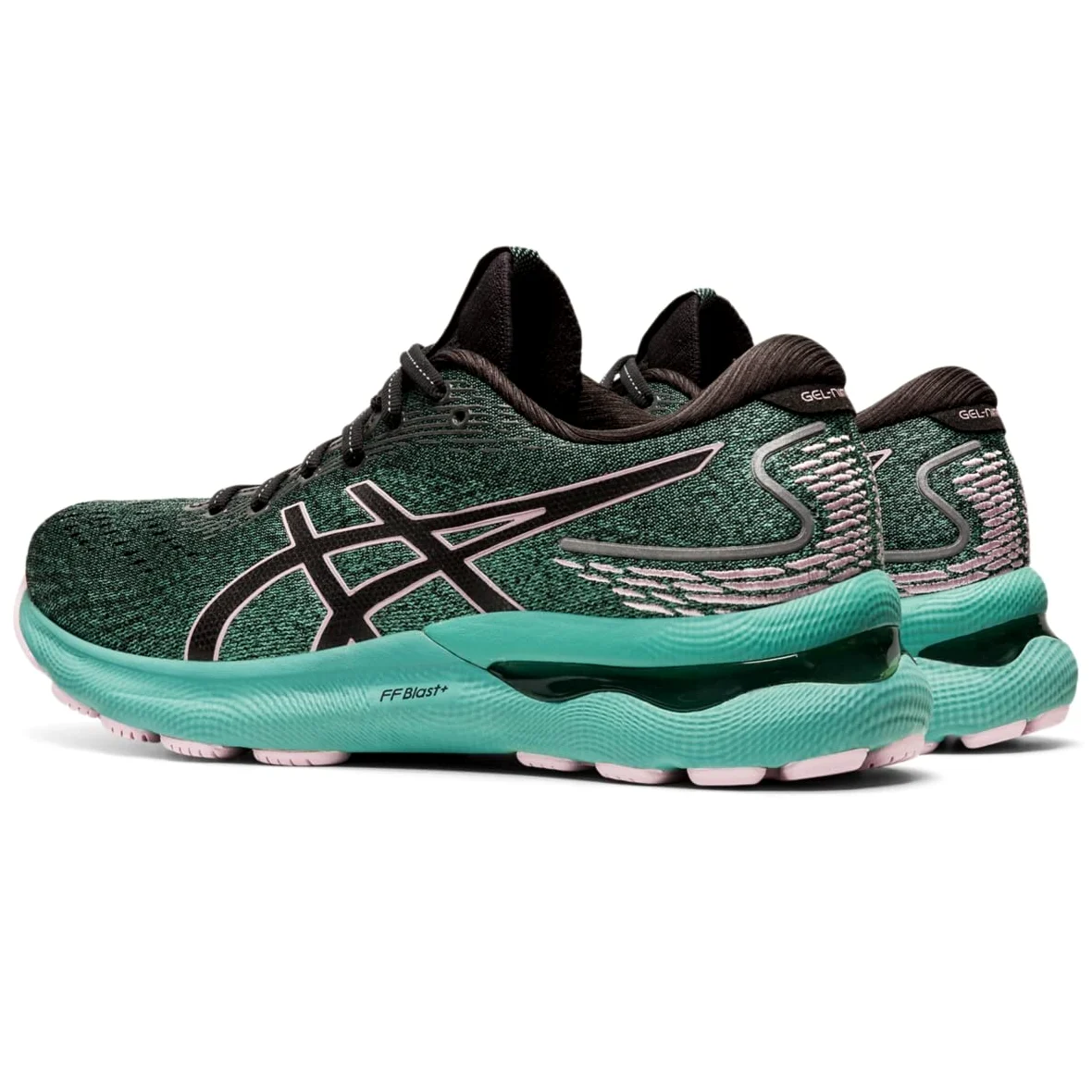 ASICS Gel Nimbus 24, Zapatillas de Running Mujeres, Negro/Plateado, 43.5 EU