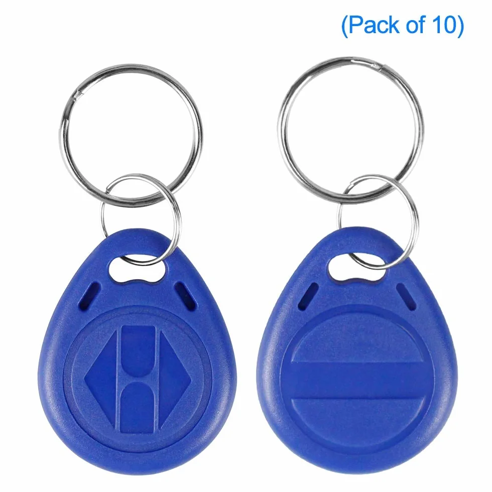 LIBO RFID Llaveros 125KHz T5577 NFC Token Proximidad Control Acceso Tarjeta ID Programable Azul Paquete 10