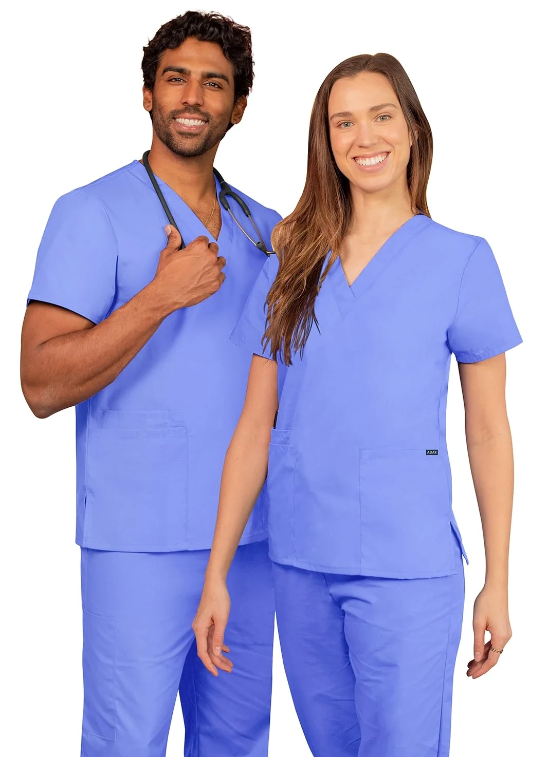Adar Uniformes médicos Unisex - Top médico Cuello en V