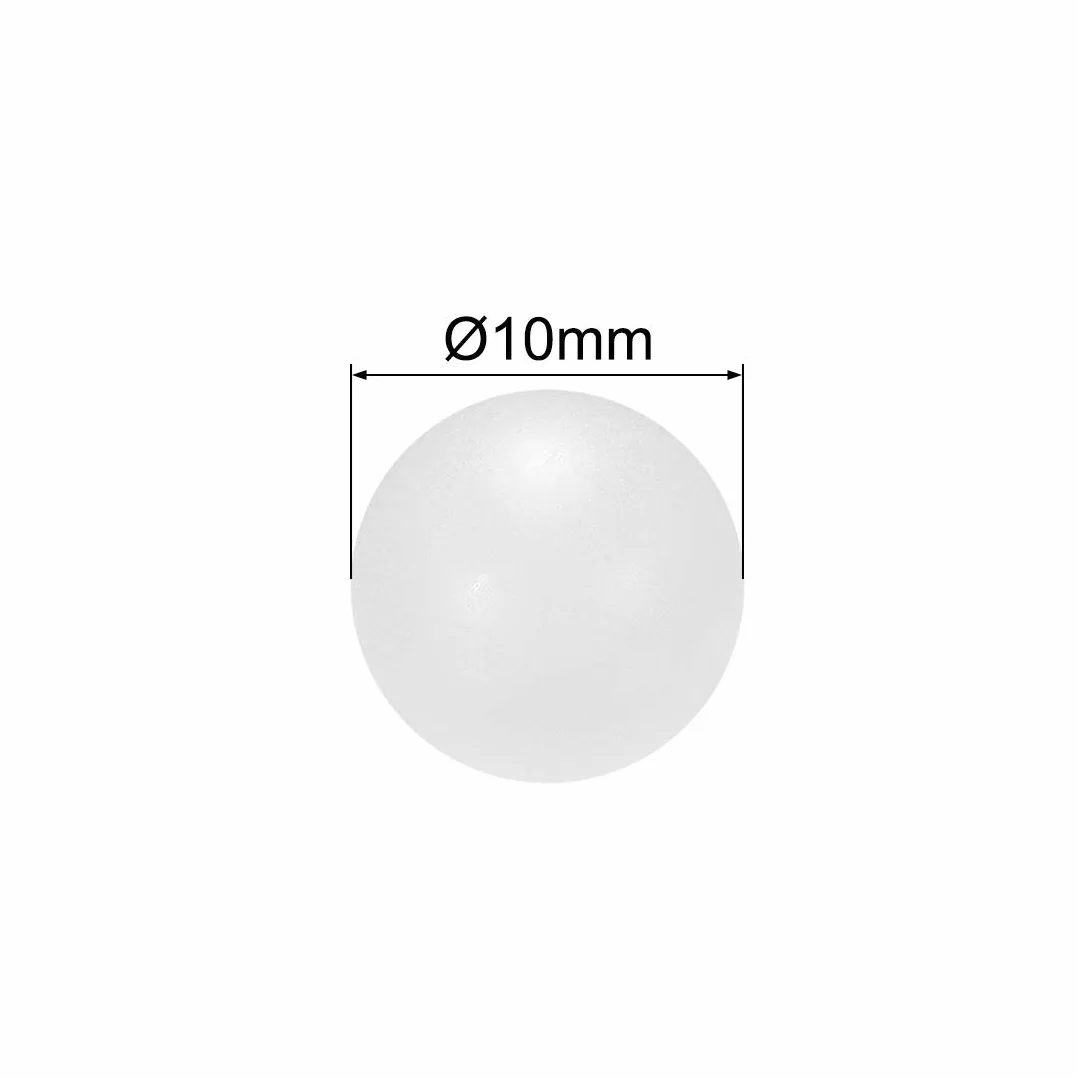 sourcing map Bolas de plástico sólido PP 10mm Rodamiento de bolas de precisión 100 unidades