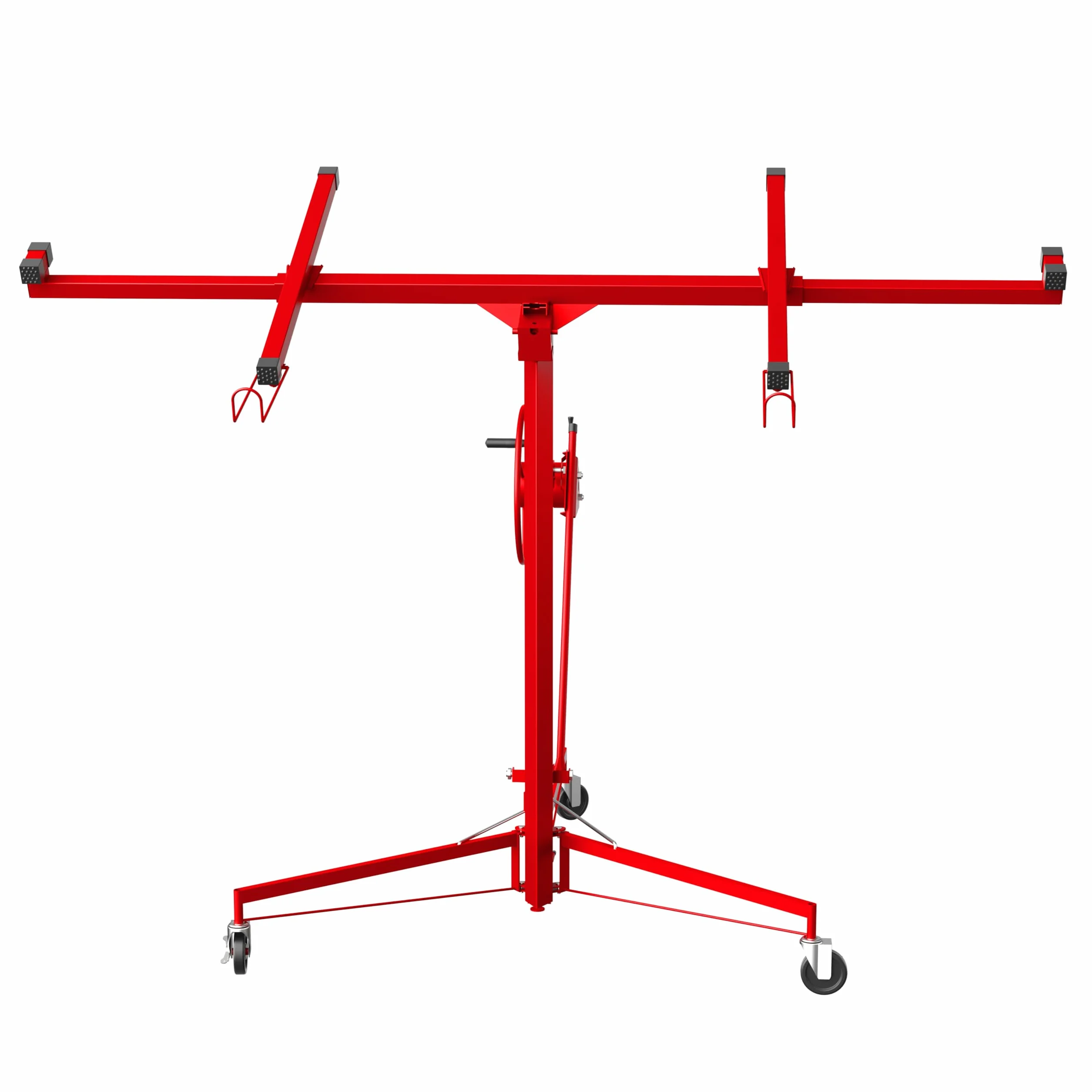 TEENO Elevador Placas de Yeso Profesional, Plataforma Elevadora Pladur, Altura 140-325 cm, Carga 68 kg, Rojo