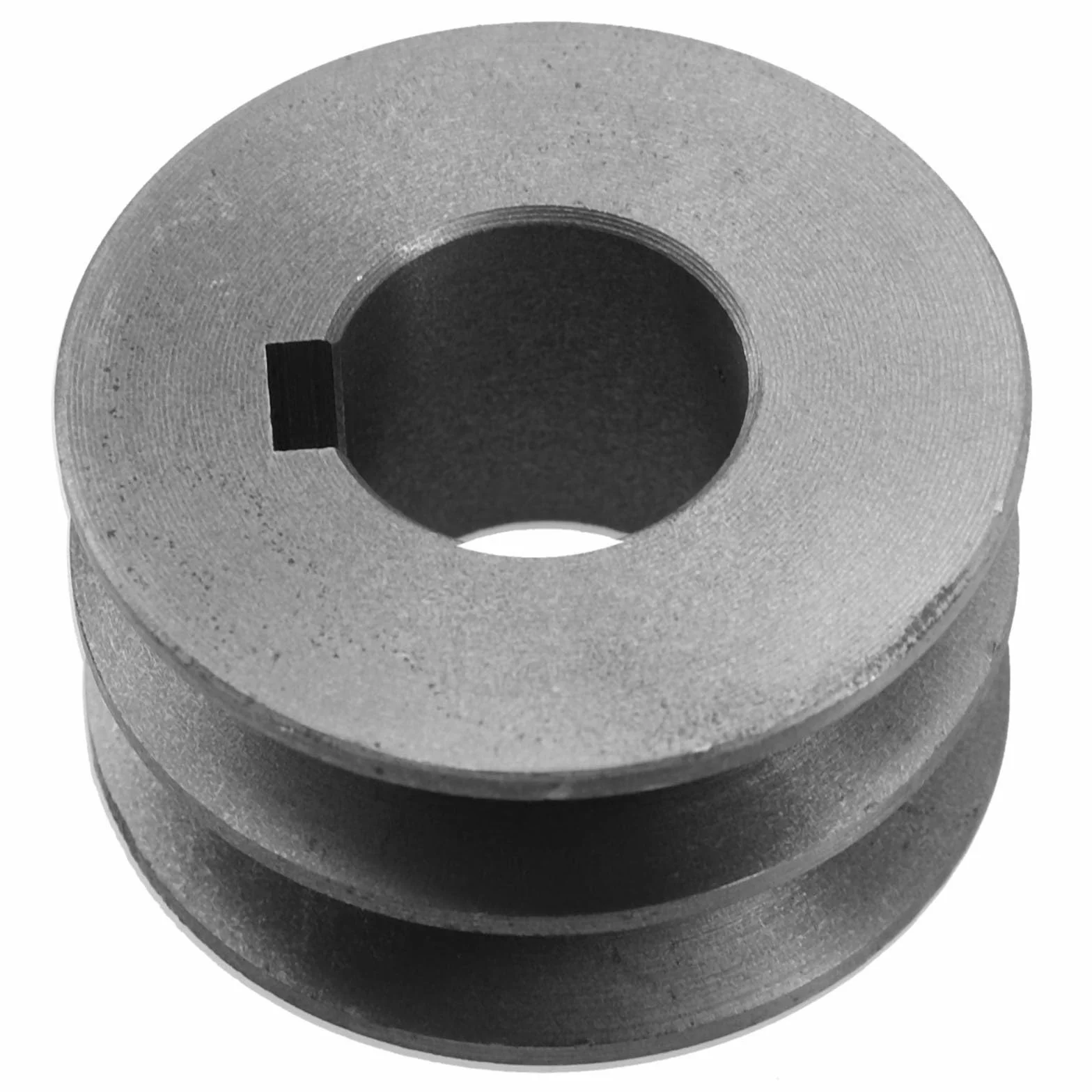 Polea de correa en V de hierro fundido, doble ranura 64x30x28mm para motor