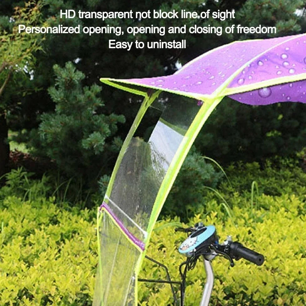 Cubierta para la lluvia Movilidad Scooter Sol Lluvia Viento Cubierta Coche eléctrico Prevenir paraguas, Universal Coche Motor Scooter Paraguas Movilidad Parasol Cubierta para la lluvia Impermeable (A)