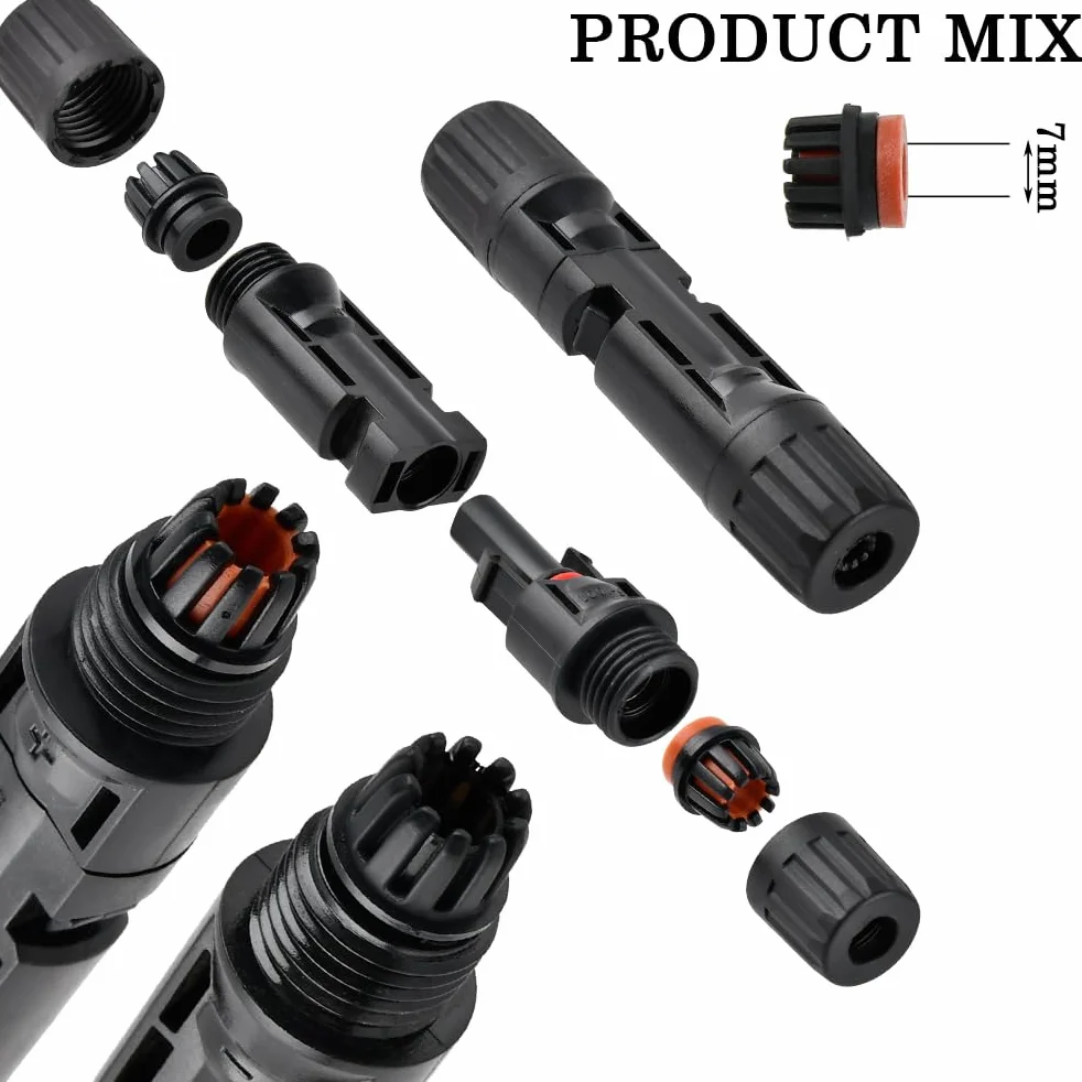 Juego de Herramientas de Crimpado Solar para 2,5/4/6 mm² - 1 Tenaza, 10 pares Conectores, 2 Llaves