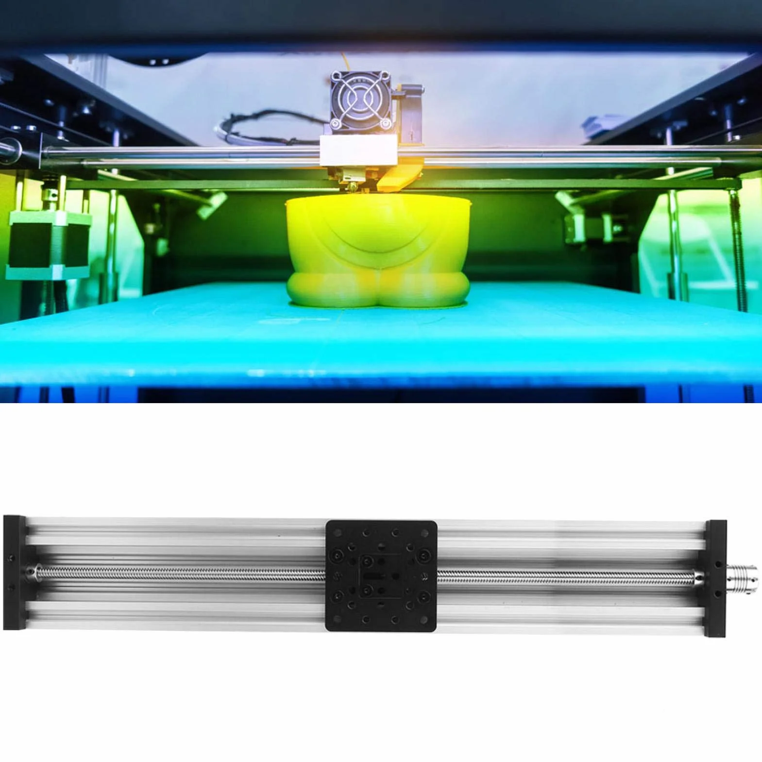 Mesa deslizante CNC resistente a altas 500mm Silver