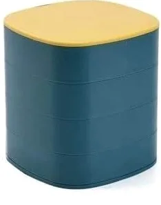 Caja de Almacenamiento de Accesorios giratoria, Caja de Almacenamiento en Capas para Pendientes, Horquillas, tocados y Espejos