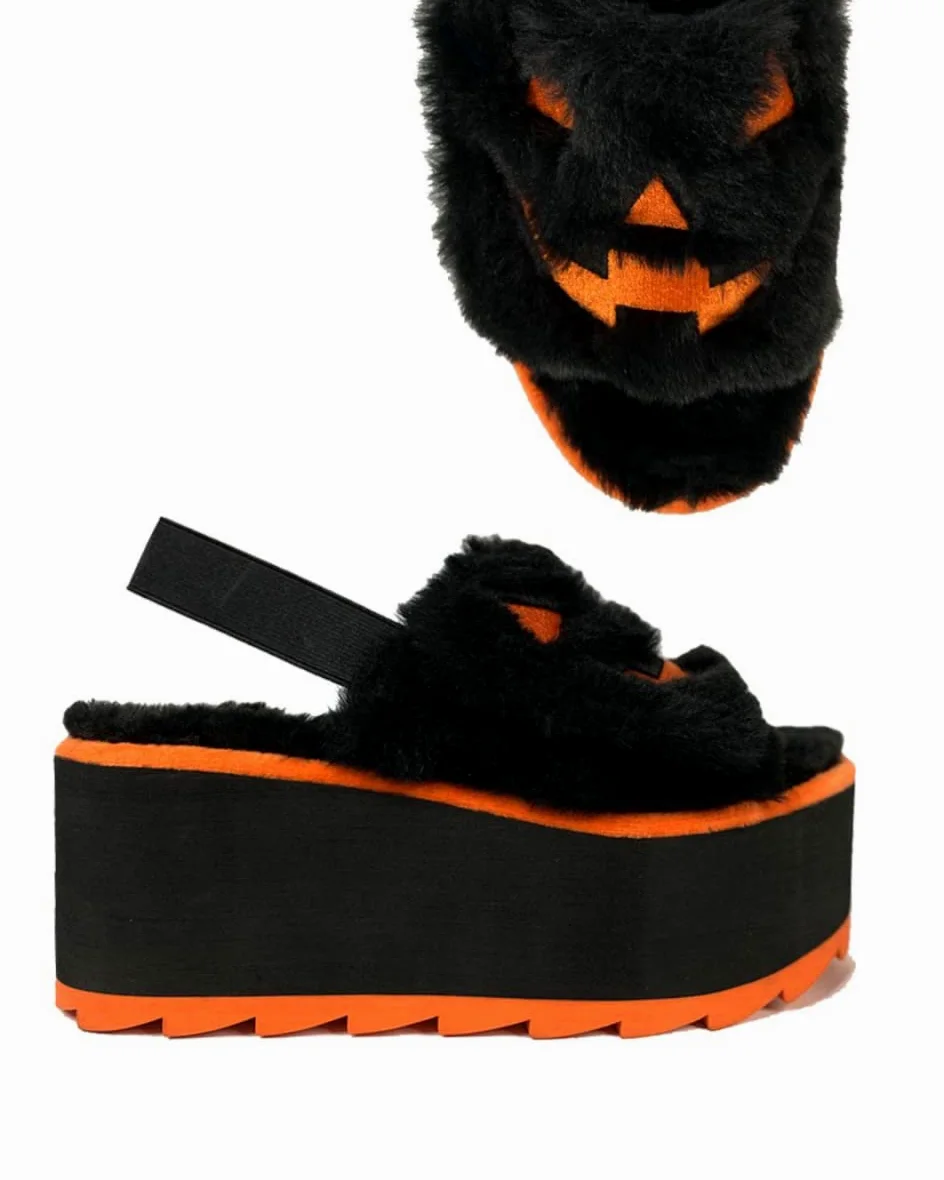 Horror-Shop Sandalias De Plataforma Lilly Jack O'Lantern 39