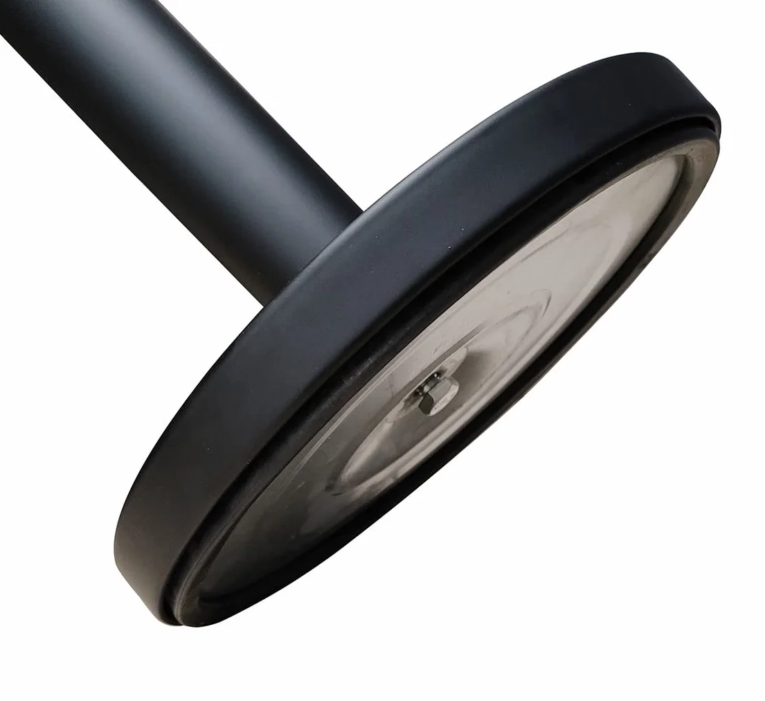 ADO Poste separador de hierro lacado negro con Cinta Extensible Azul 3m Delimitador de paso retráctil