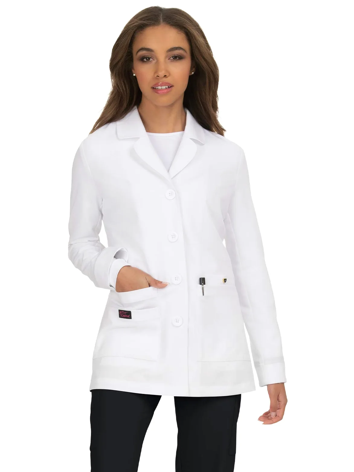KOI Betsey Johnson B402 Women's Canna Lab Coat White