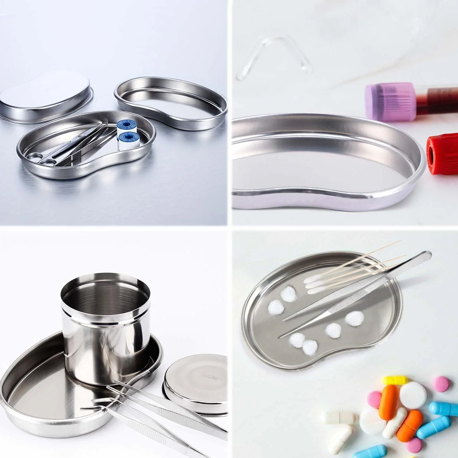 Bandejas para Instrumentos Acero Inoxidable Nierenschale 3 Piezas