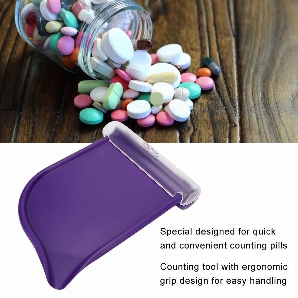 Bandeja para Contar Pastillas con Espátula, Dispensador de Pastillas