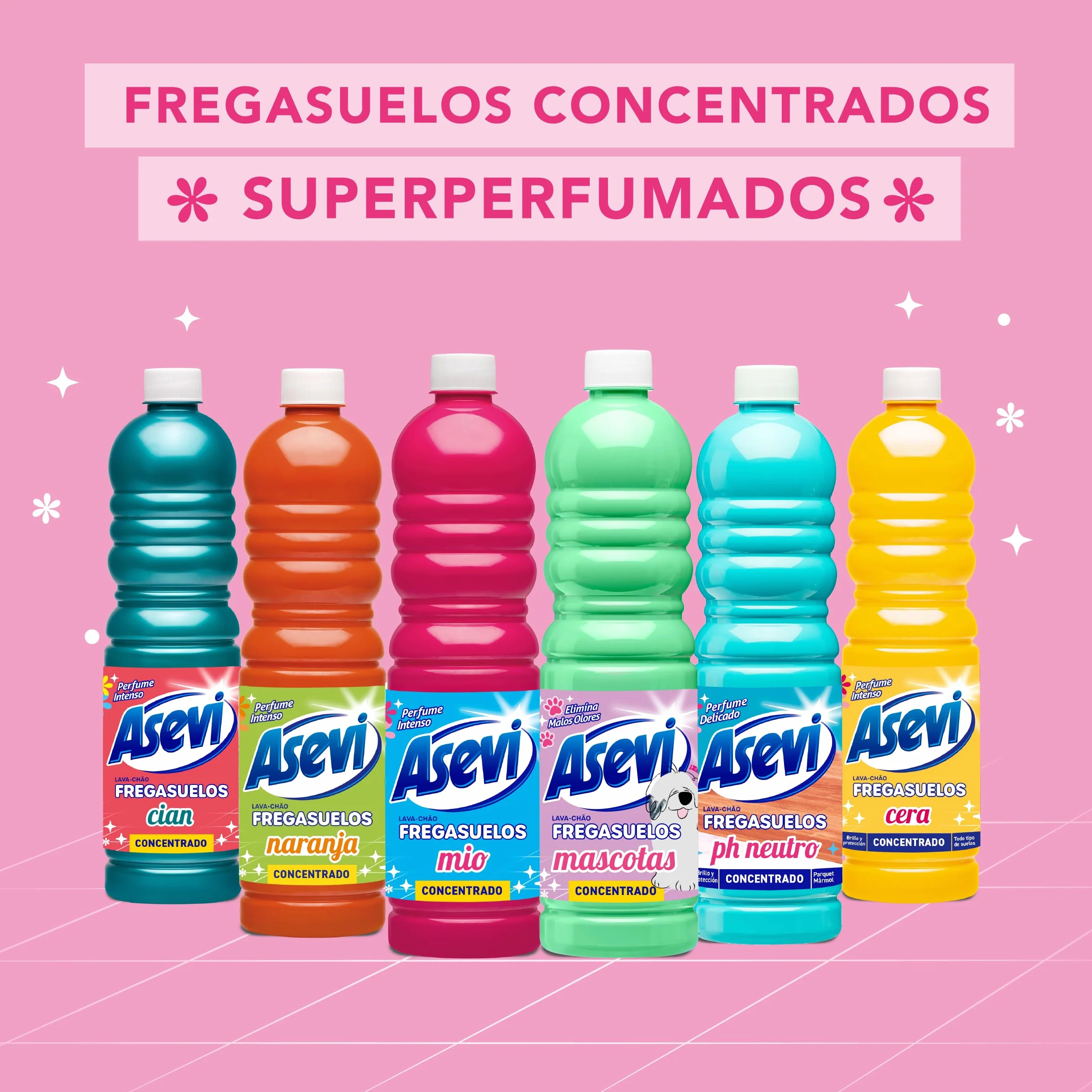 Asevi Fregasuelos Concentrado Aroma Flores Blancas pH Neutro 12 x 1 Litro