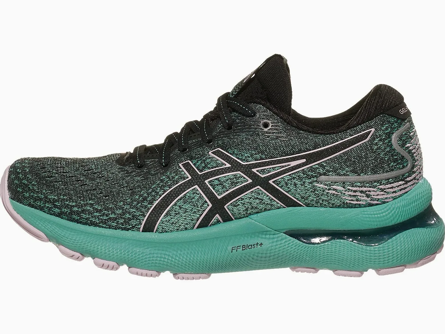 ASICS Gel Nimbus 24, Zapatillas de Running Mujeres, Negro/Plateado, 43.5 EU