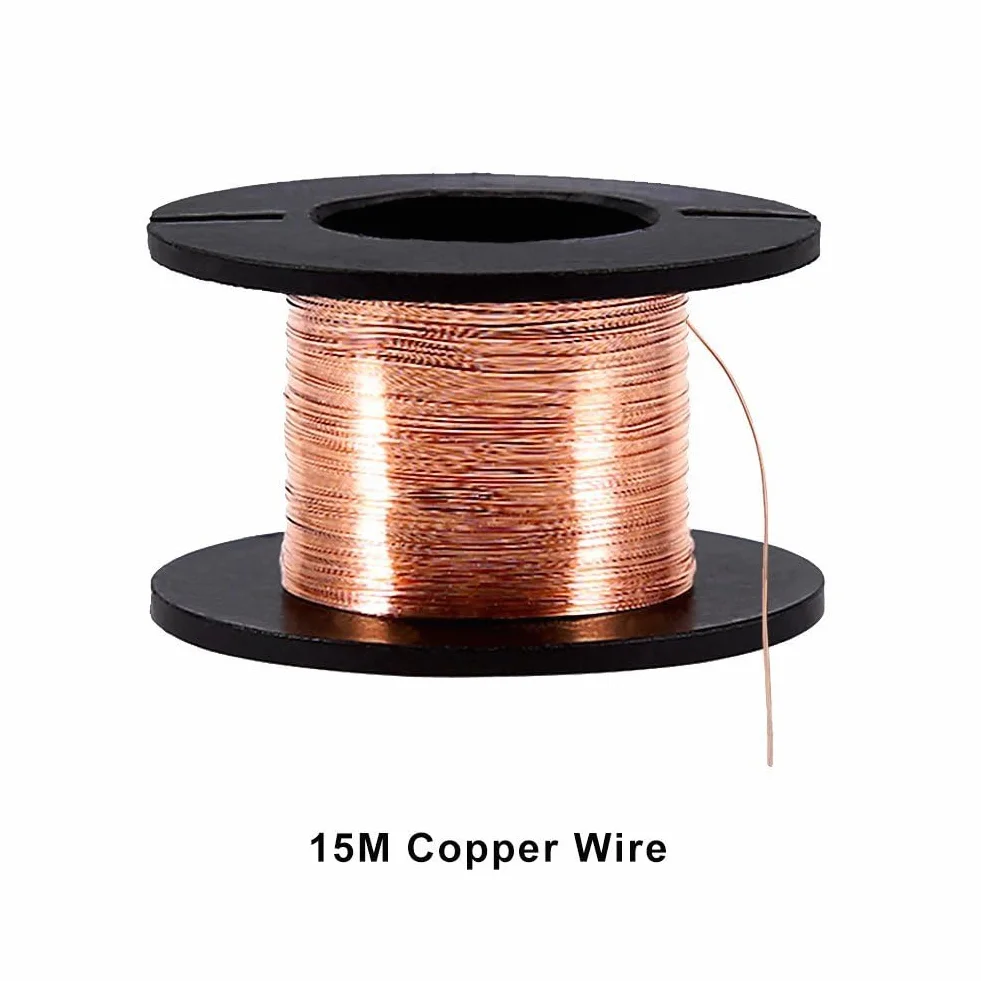 Alambre de Bobina Esmaltado 0.1mm 15m Cobre 5pcs