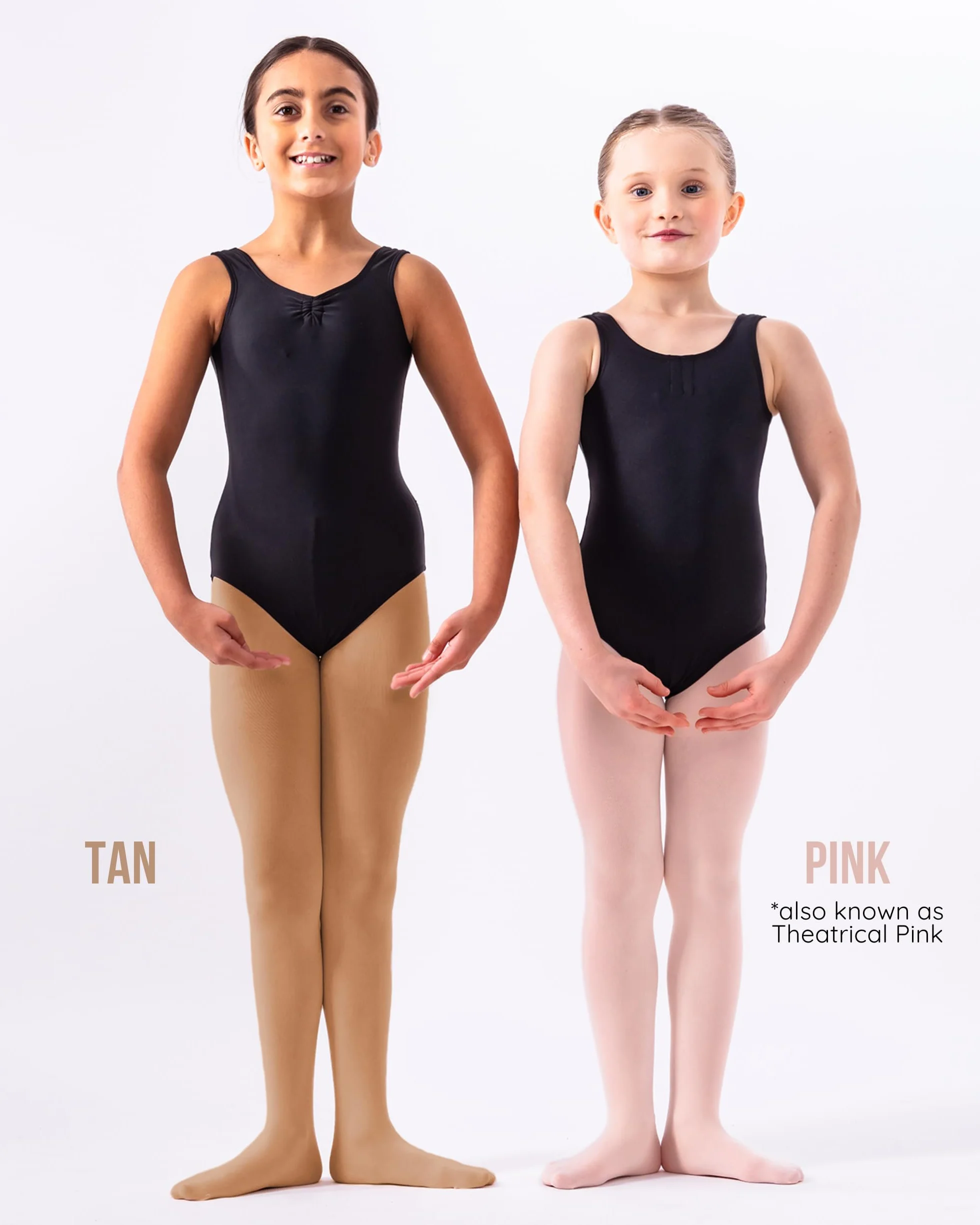 Mallas de ballet convertibles 70 denier alto rendimiento rosa marrón