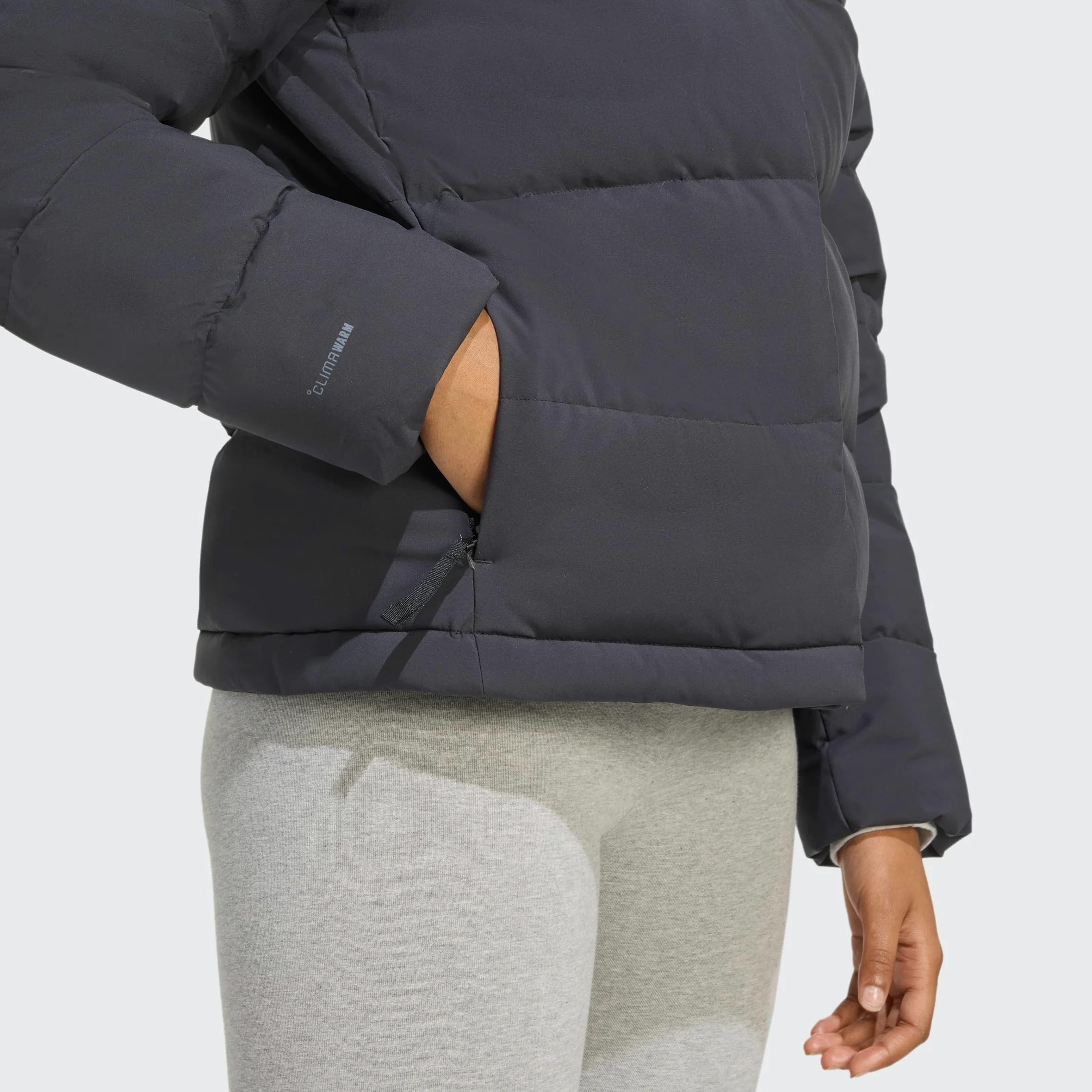 adidas Women's Chaqueta de plumón con Capucha Helionic Climawarm, Black, L