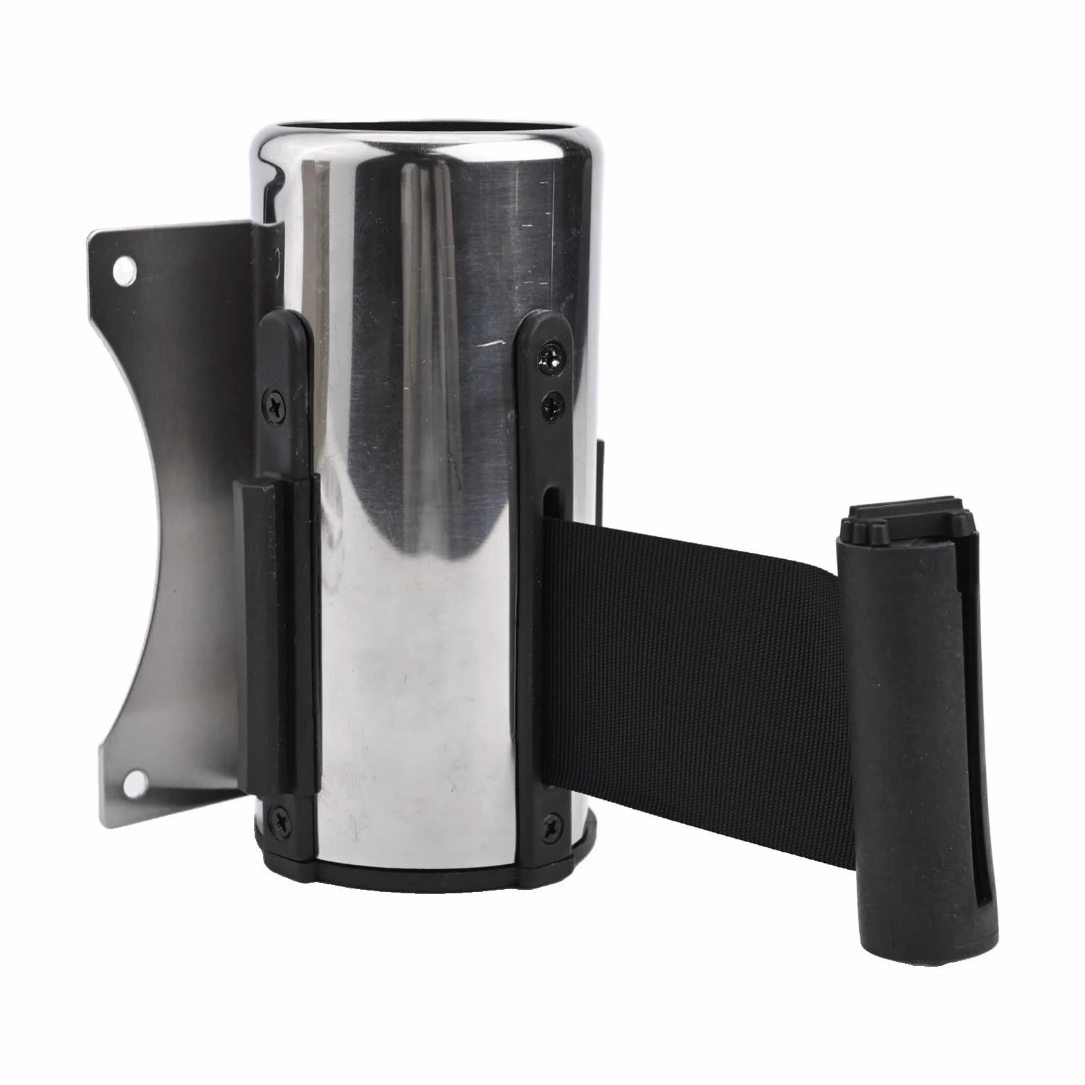 Barrera retráctil de pared 2 m negro
