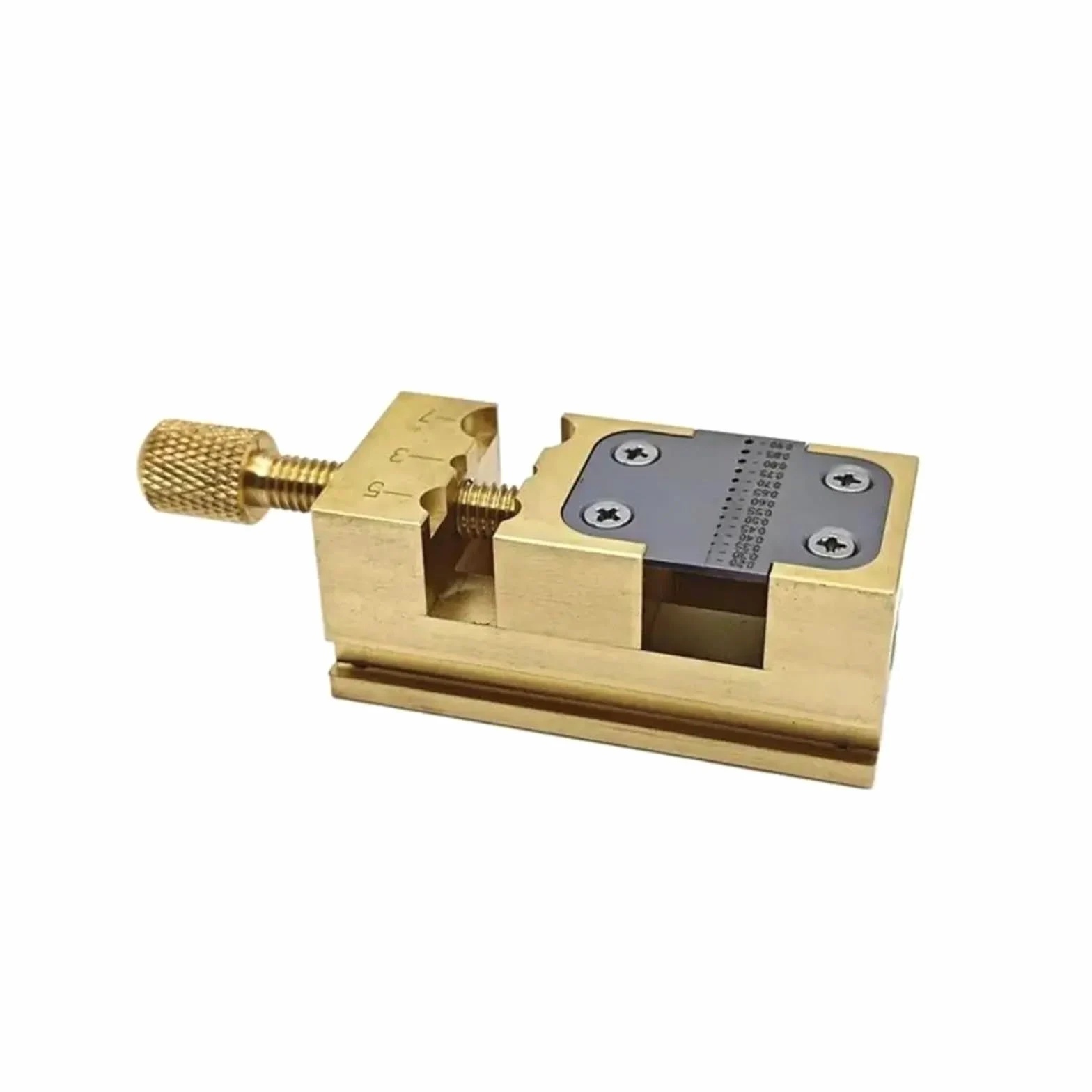 Tornillo de Banco for Reloj de precisión, Ajuste de Rosca, Pinza Antideslizante, Herramienta de apriete, Soporte Estable de Cobre for Cabeza de Reloj, relojero(11 Holes)