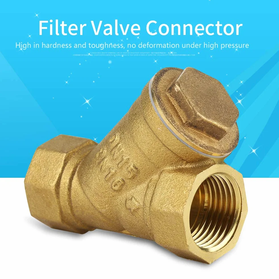 Filtro de Latón 1/2" BSPP Rosca Hembra Válvula en Y Separación Agua Aceite DN15