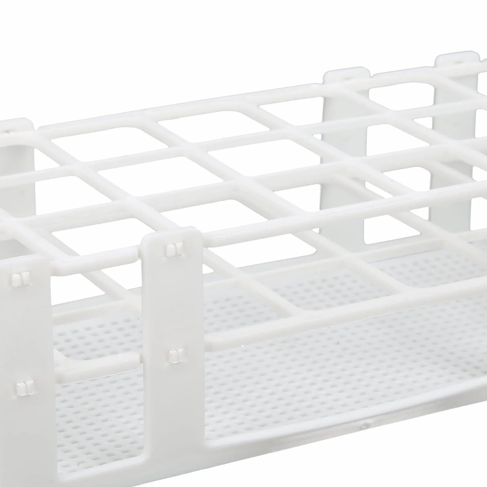 Gradilla para Tubos de Ensayo 30 mm x 21 Orificios Plástico Desmontable Laboratorio
