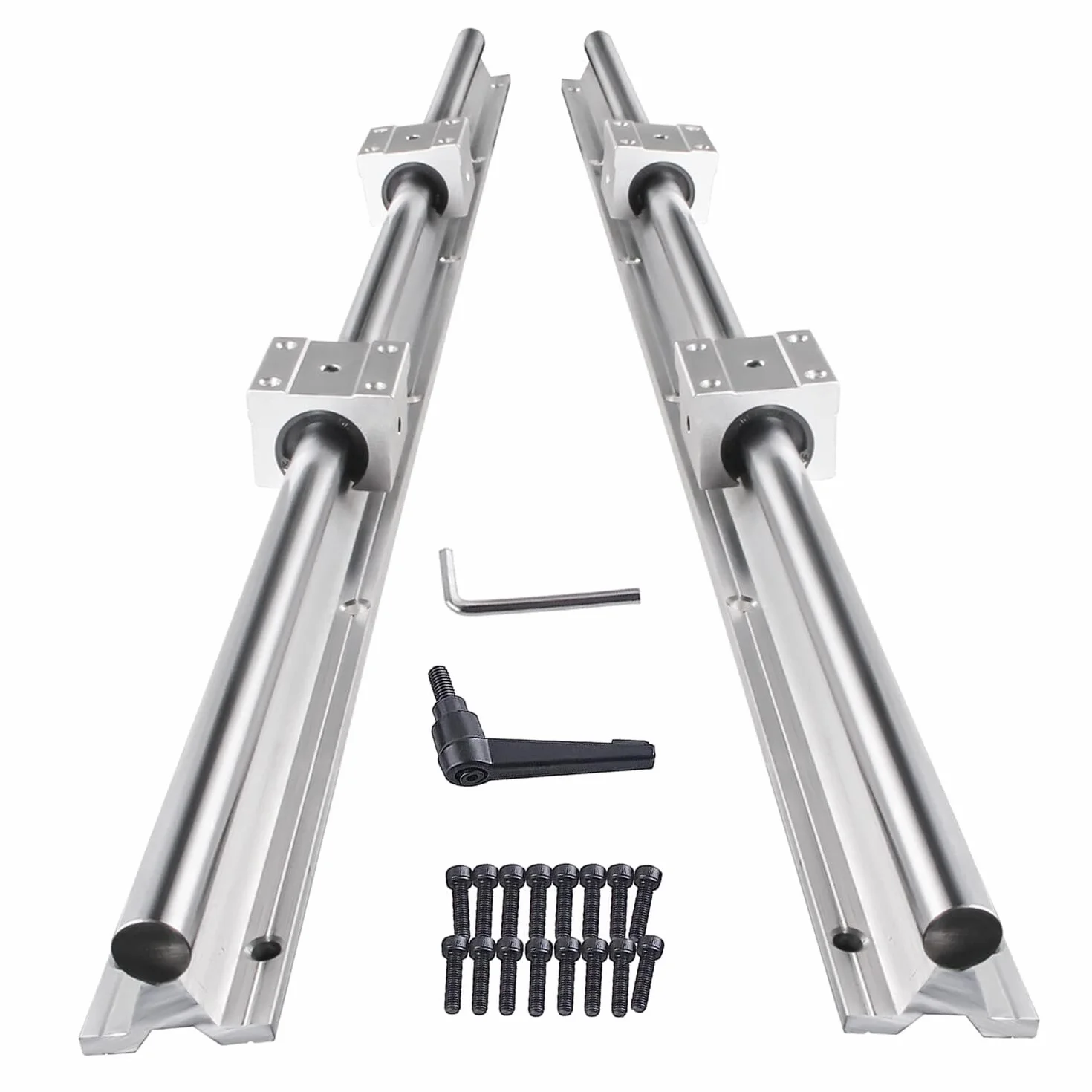 Riel lineal SBR12-1000 mm acero inoxidable con 4 rodamientos SBR12UU CNC para impresora 3D
