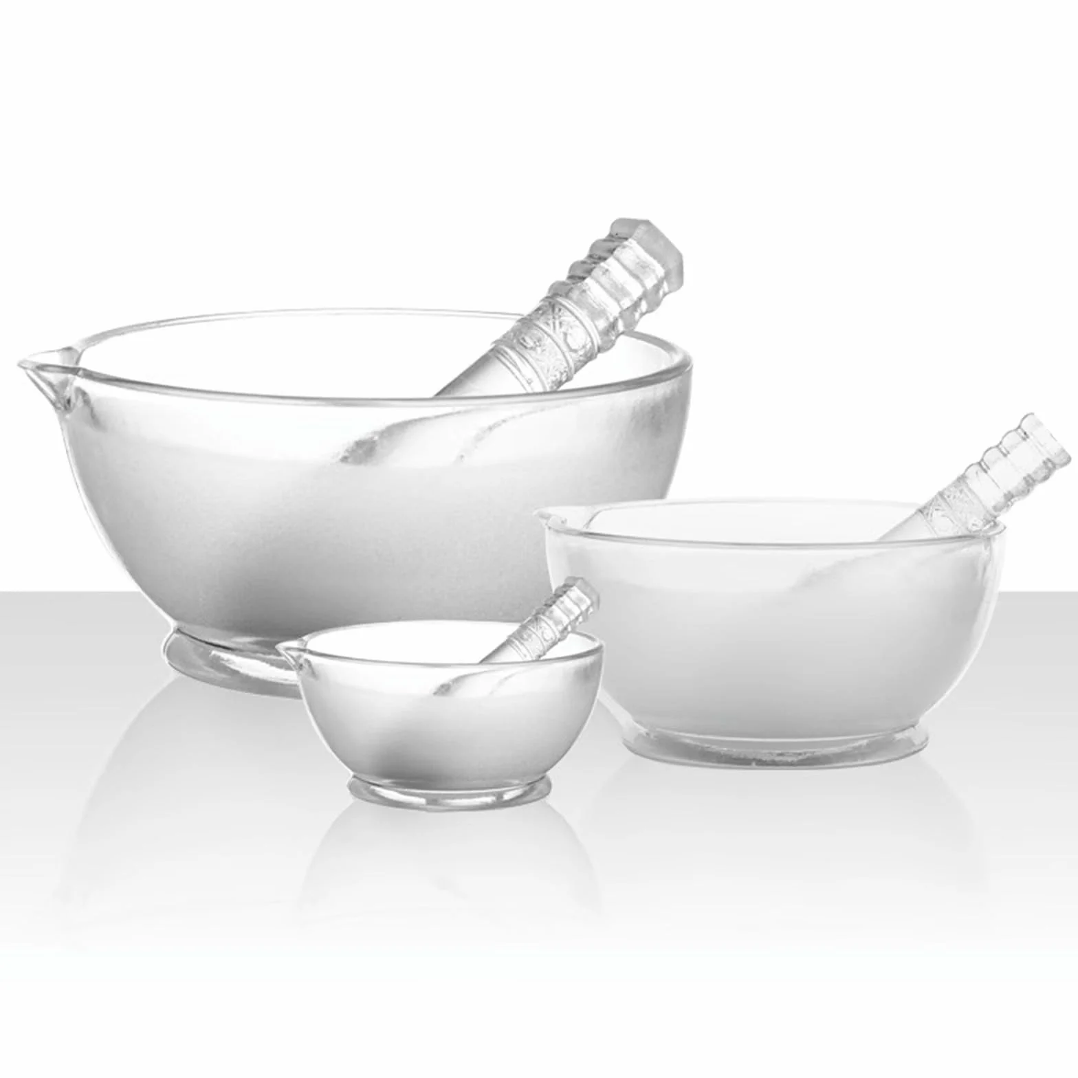 Conjunto Mortero Vidrio 120mm Herramientas Molienda Laboratorio Cocina Molinillo Especias