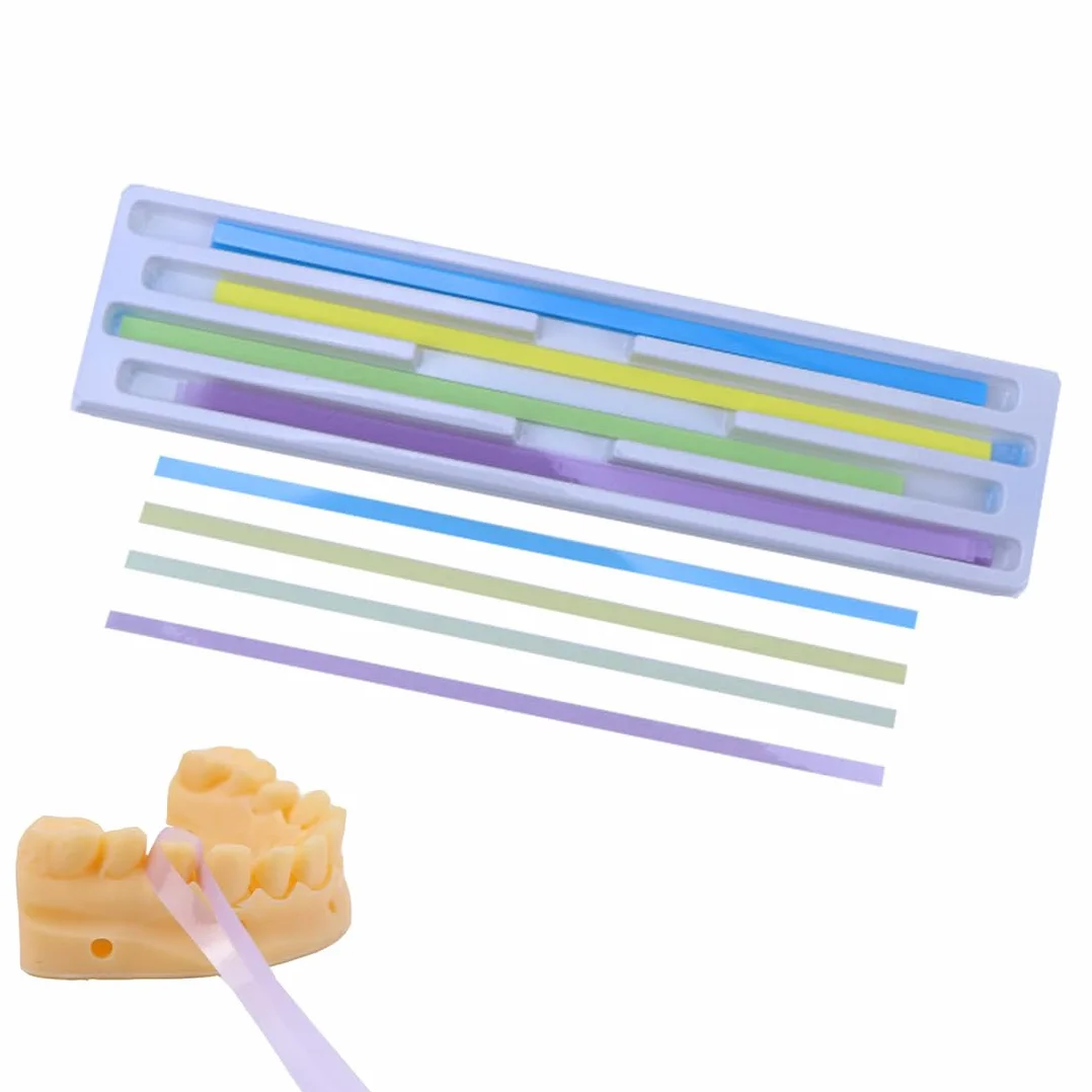 Tira De Pulido Dental Abrasivos Limpieza Profunda Dientes 4 Colores