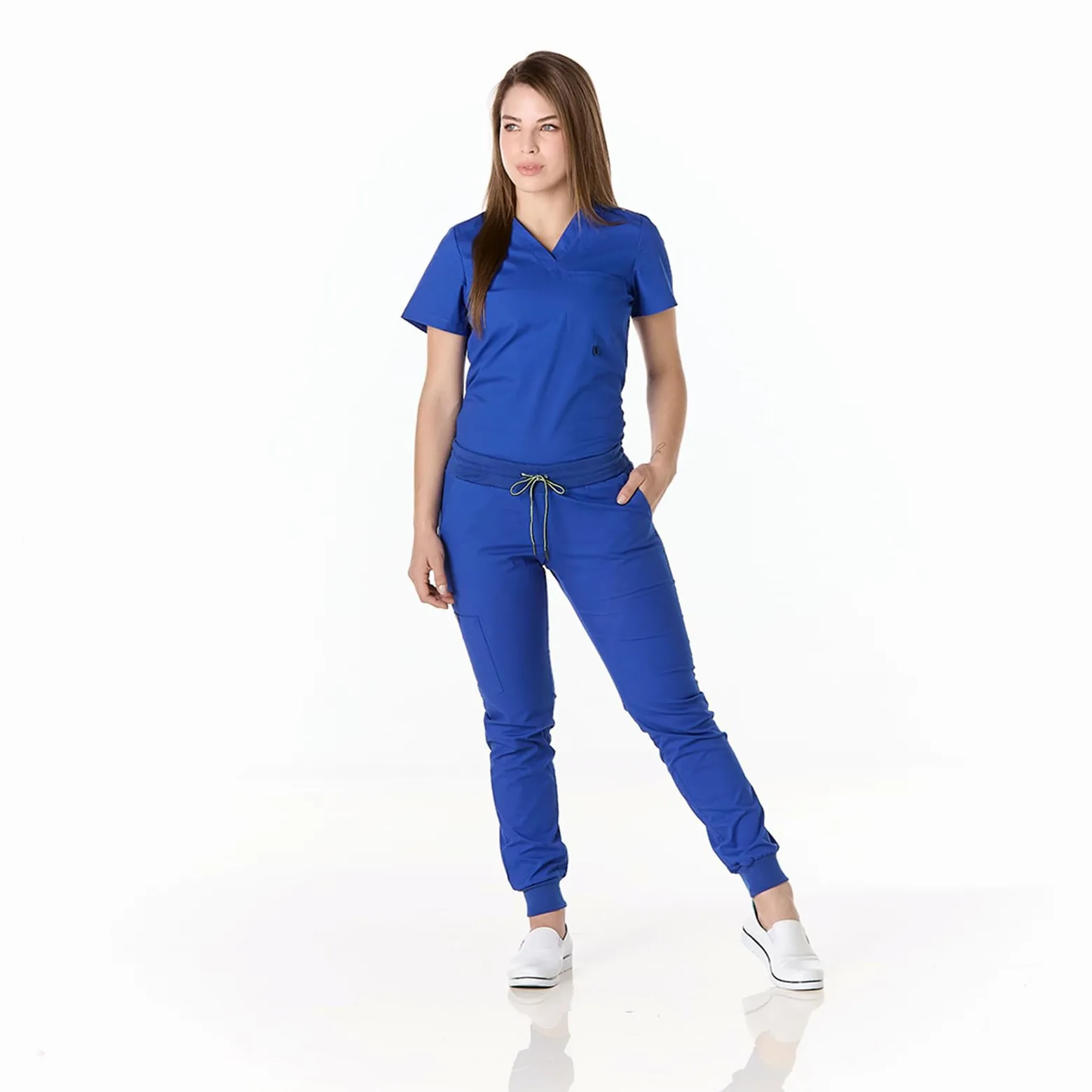 GALLANTDALE Uniforme Sanitario Pijama Haring Mujer Technology Cotton Casaca y Pantalón Médico Cómodo, Transpirable y Profesional