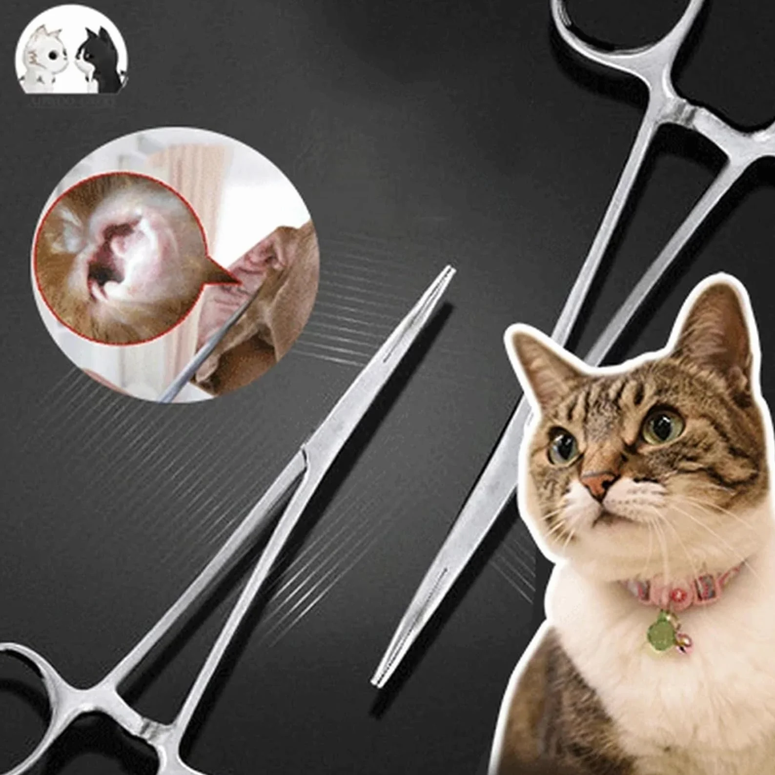 Alicates de piercing, pinza de arteria, herramienta de agarre de bola, juego de costura