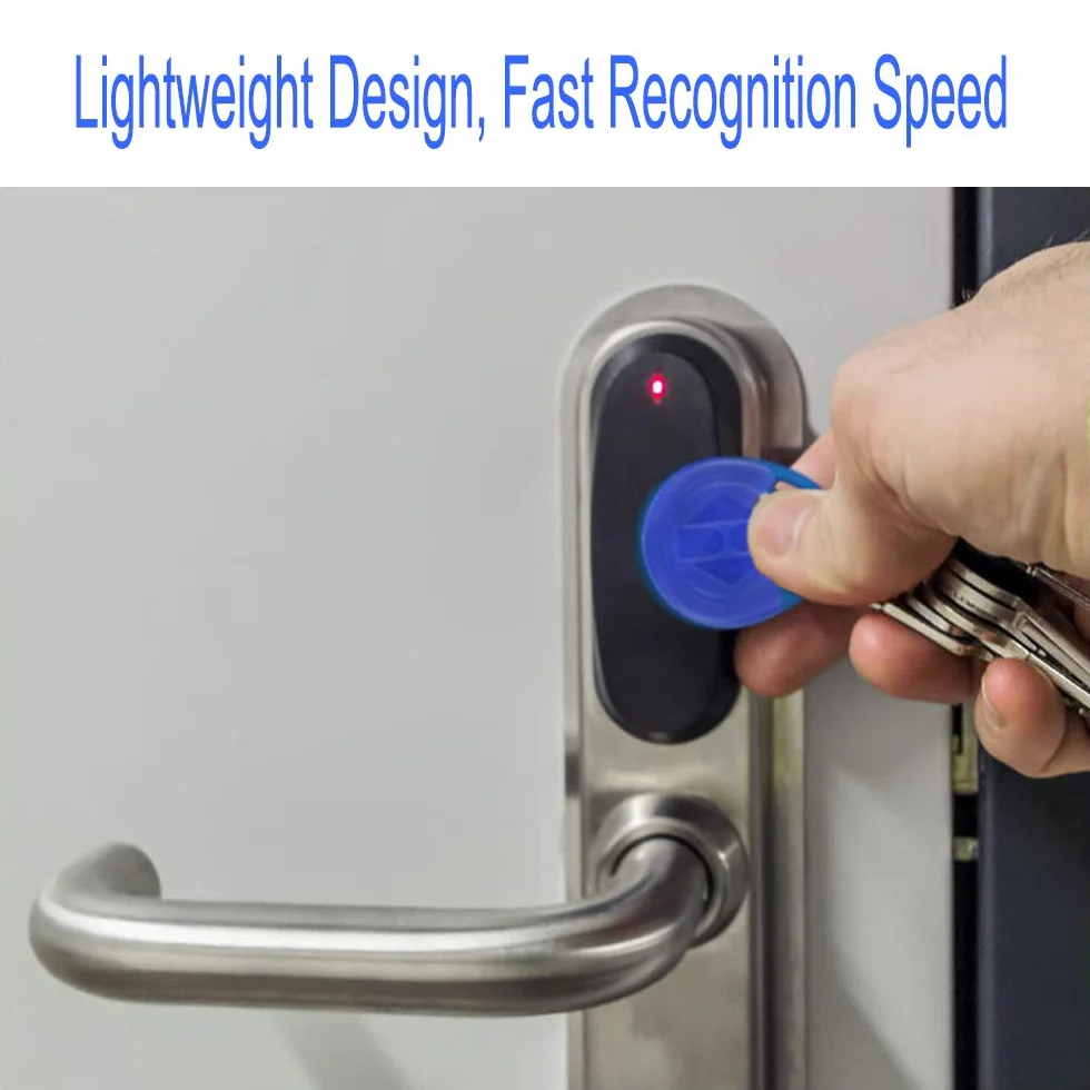 HERNAS 100 llaves UID regrabables tarjetas RFID Mi-Fare 1K S50 control acceso ABS 13.56 MHz