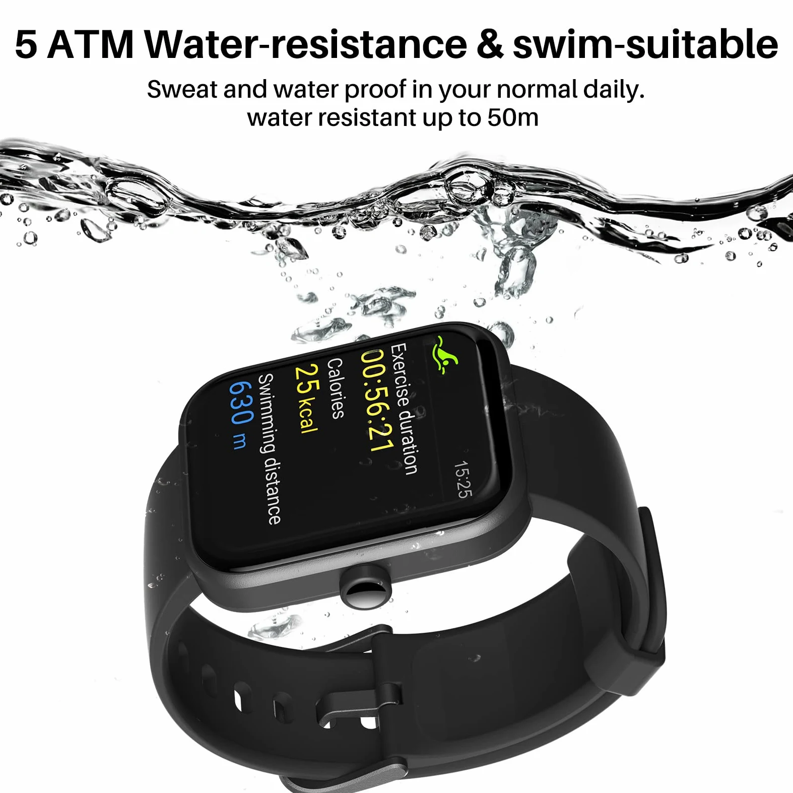 TOZO Reloj Inteligente S2 Alexa para Mujeres y Hombres, rastreador de Fitness Integrado con Monitor de frecuencia cardíaca y oxígeno en Sangre, Monitor de sueño, Pantalla táctil HD Impermeable 5 ATM
