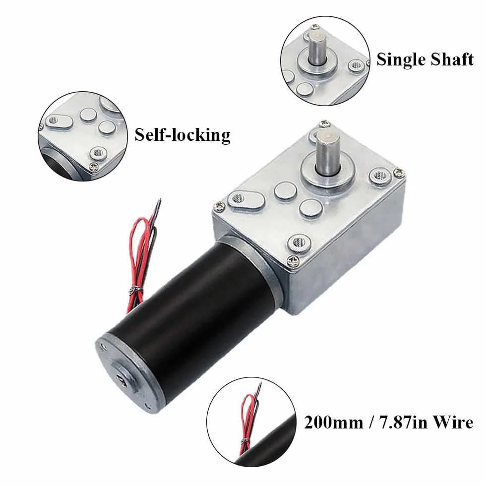 Motor de engranaje helicoidal 12 V 16 rpm 8 mm reductor eléctrico reversible