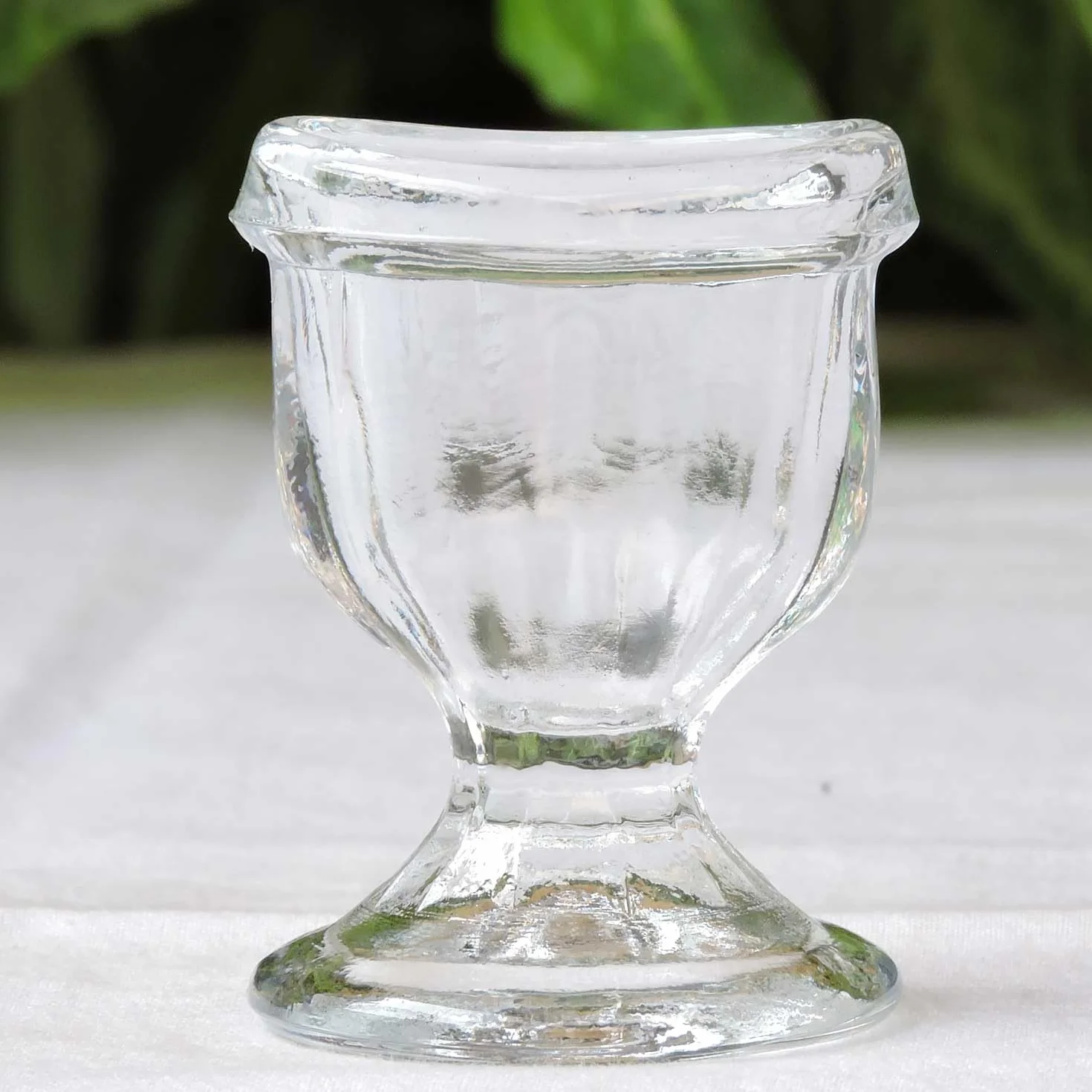 Taza de cristal para lavar los ojos con caja de regalo de terciopelo