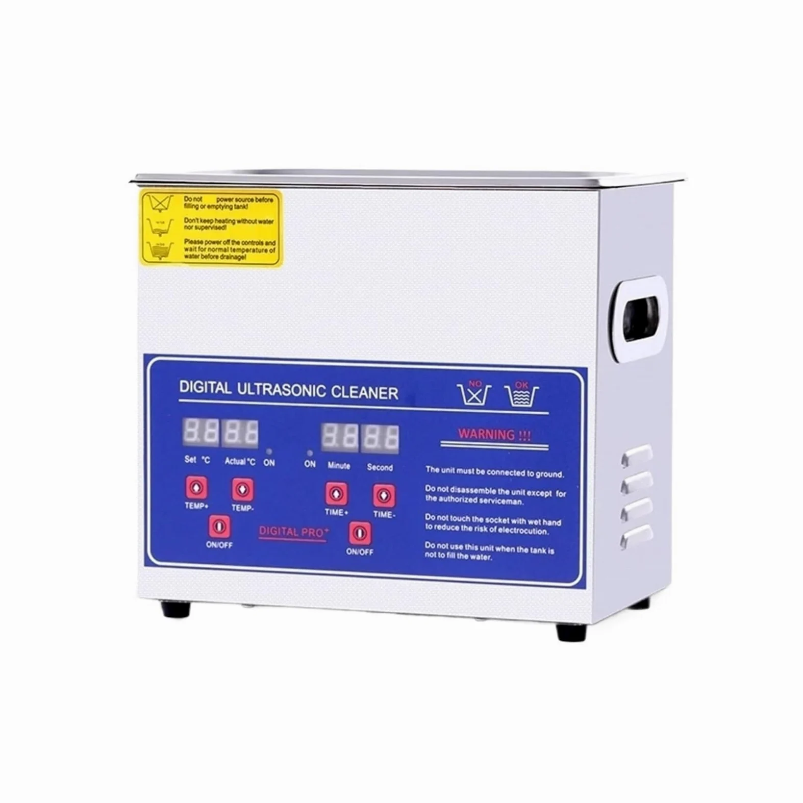 Limpiador de joyas, Máquina De Limpieza Ultrasónica, Caja Acero Inoxidable Con Temporizador Baño Ultra Limpiador Digital 2L 3L,para retenedores