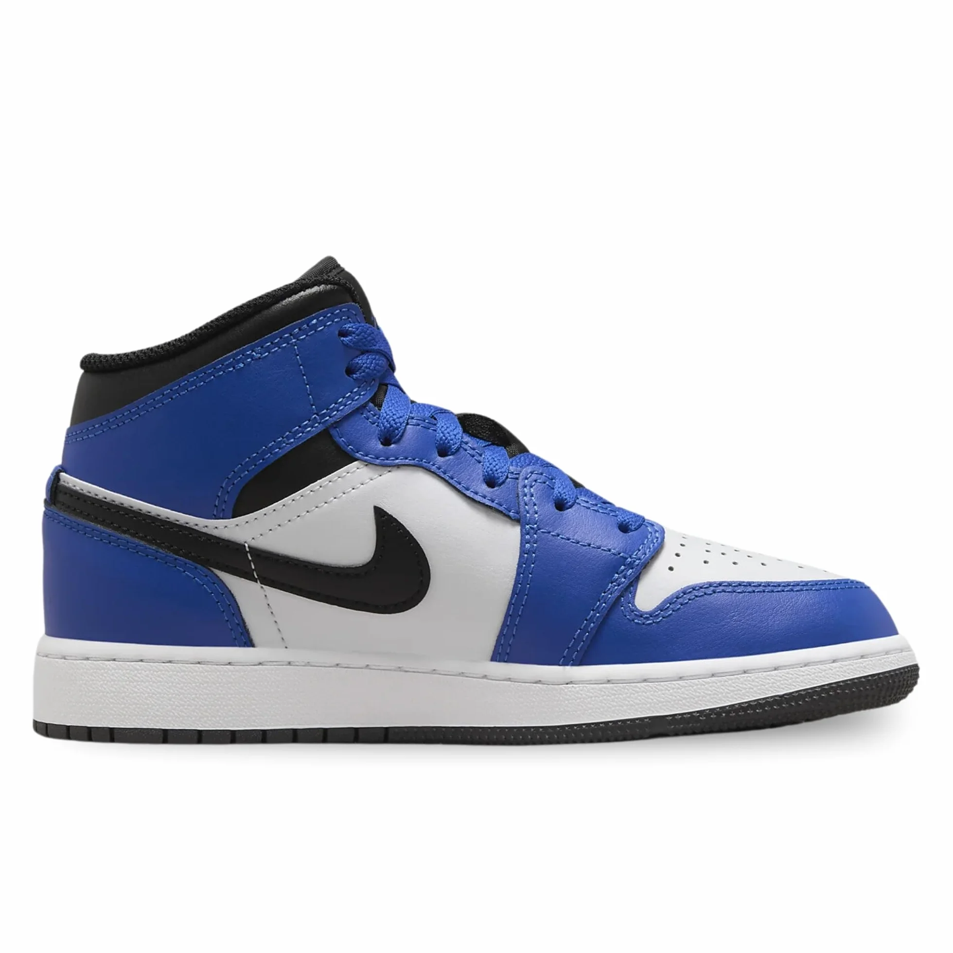 Nike Air Jordan 1 Mid - Tenis para niños, azul rey/negro/blanco (GAME ROYAL/BLACK-WHITE), 5.5 Big Kid