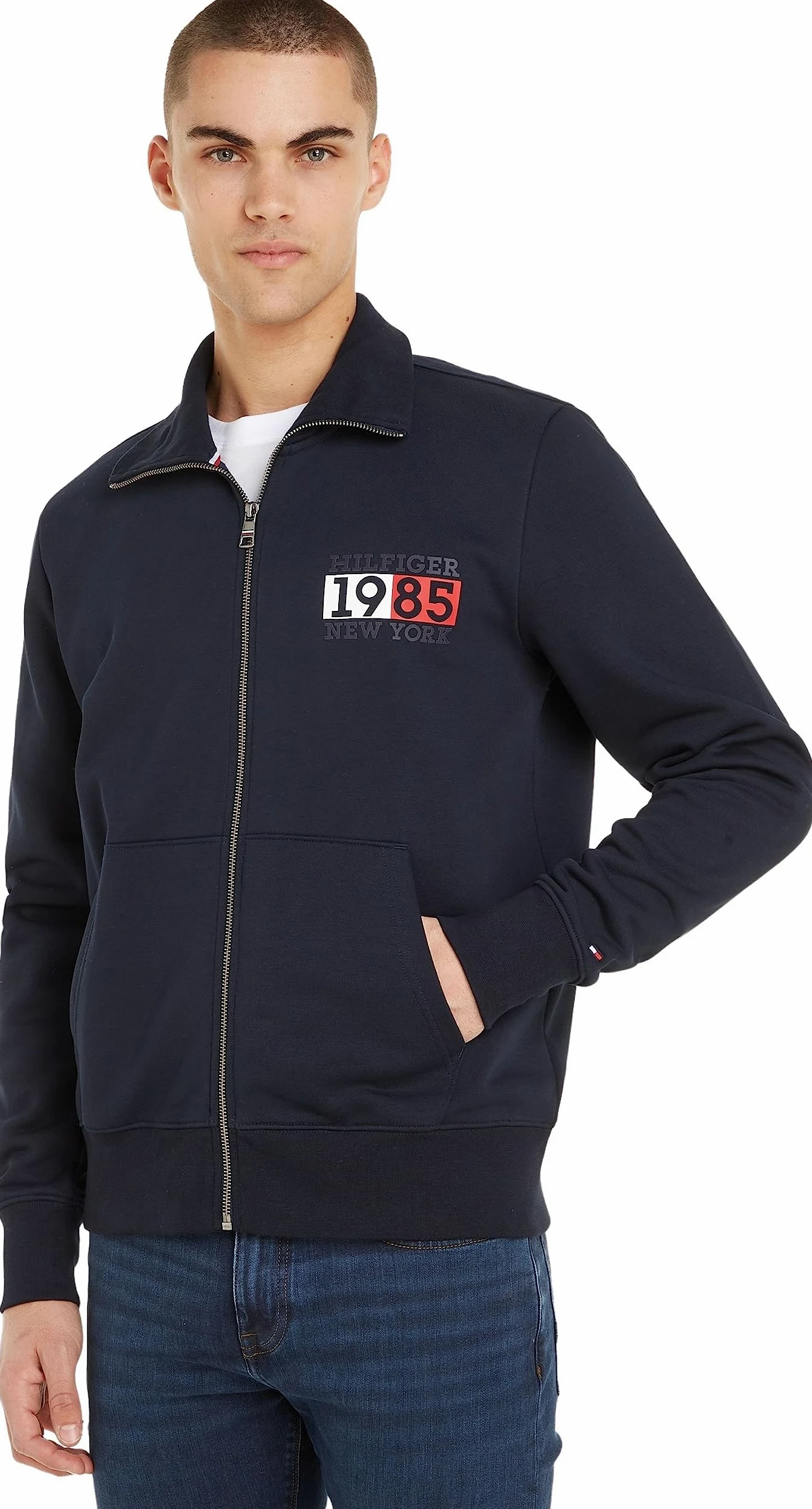 Tommy Hilfiger New York Flag Zip Through Mw0mw32749 Chaquetas con Cierre Pesado Hombre