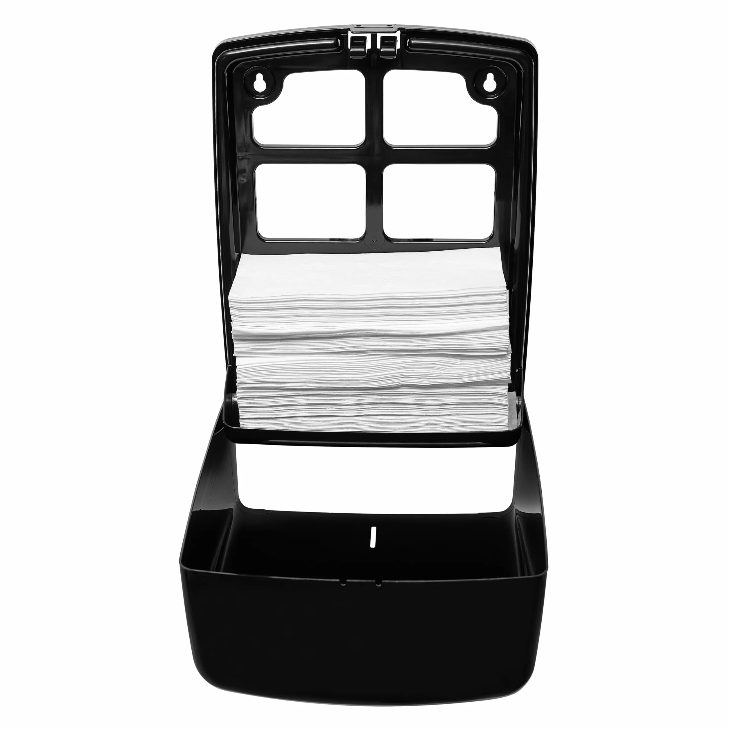 Jofel Dispensador de Papel de Manos ABS Negro hasta 600 Toallitas Zig-Zag